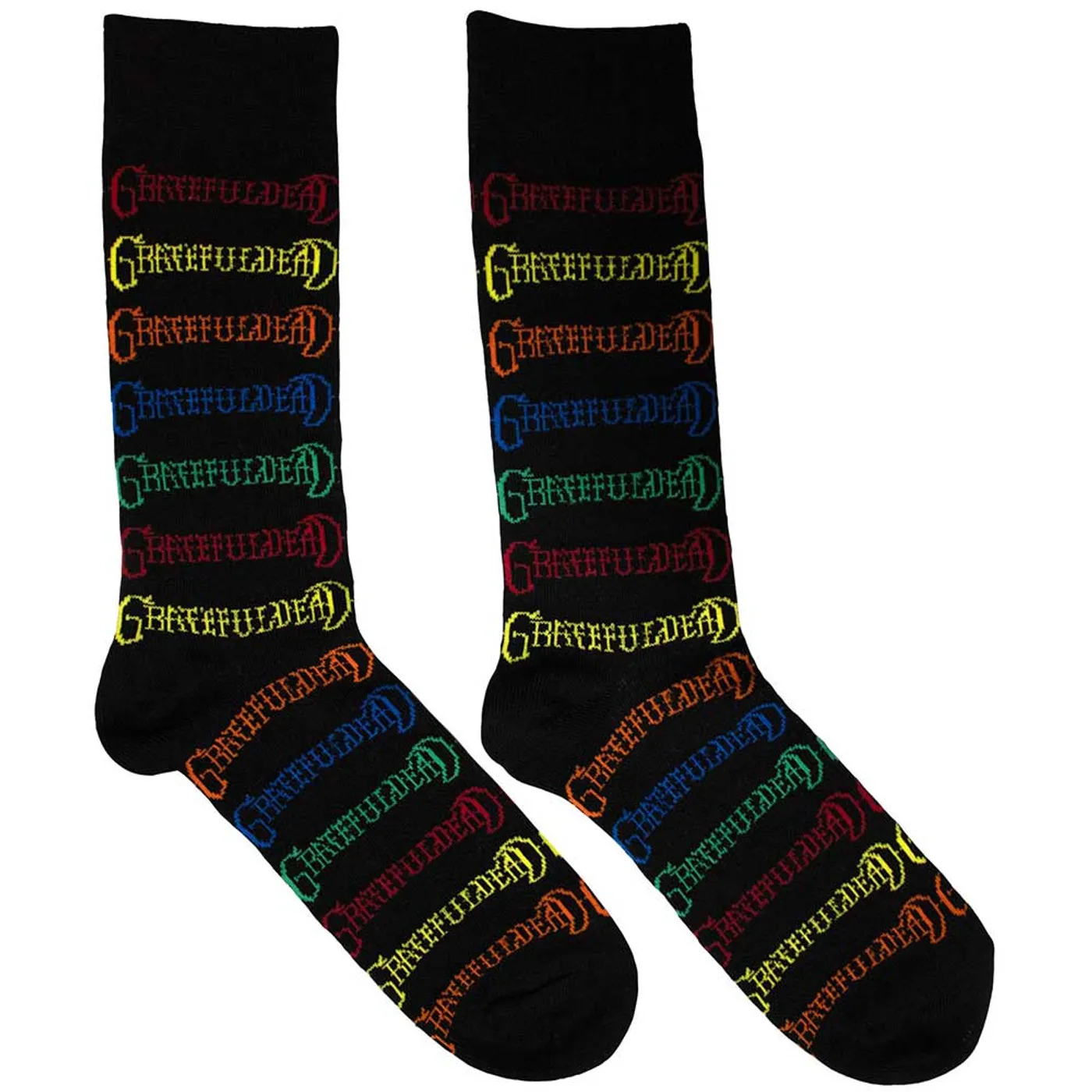 Grateful Dead Ankle Socks - Coloured Logos Pattern
