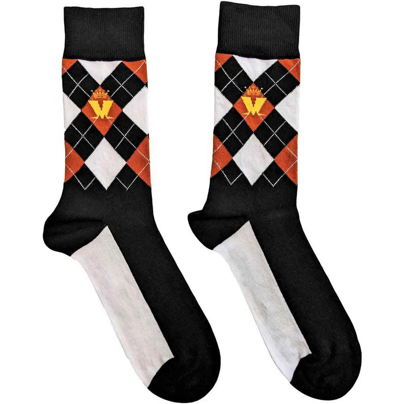 Madness Ankle Socks - Crown & M Brown Diamond