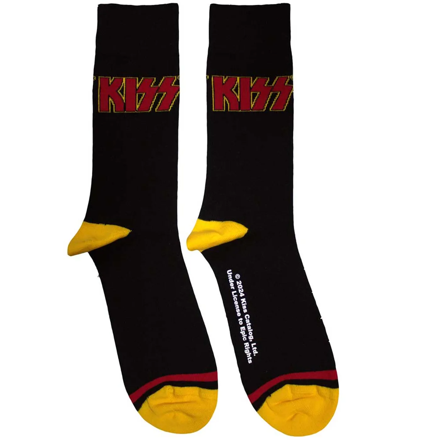 KISS Ankle Socks - Red Logo Single Stripe