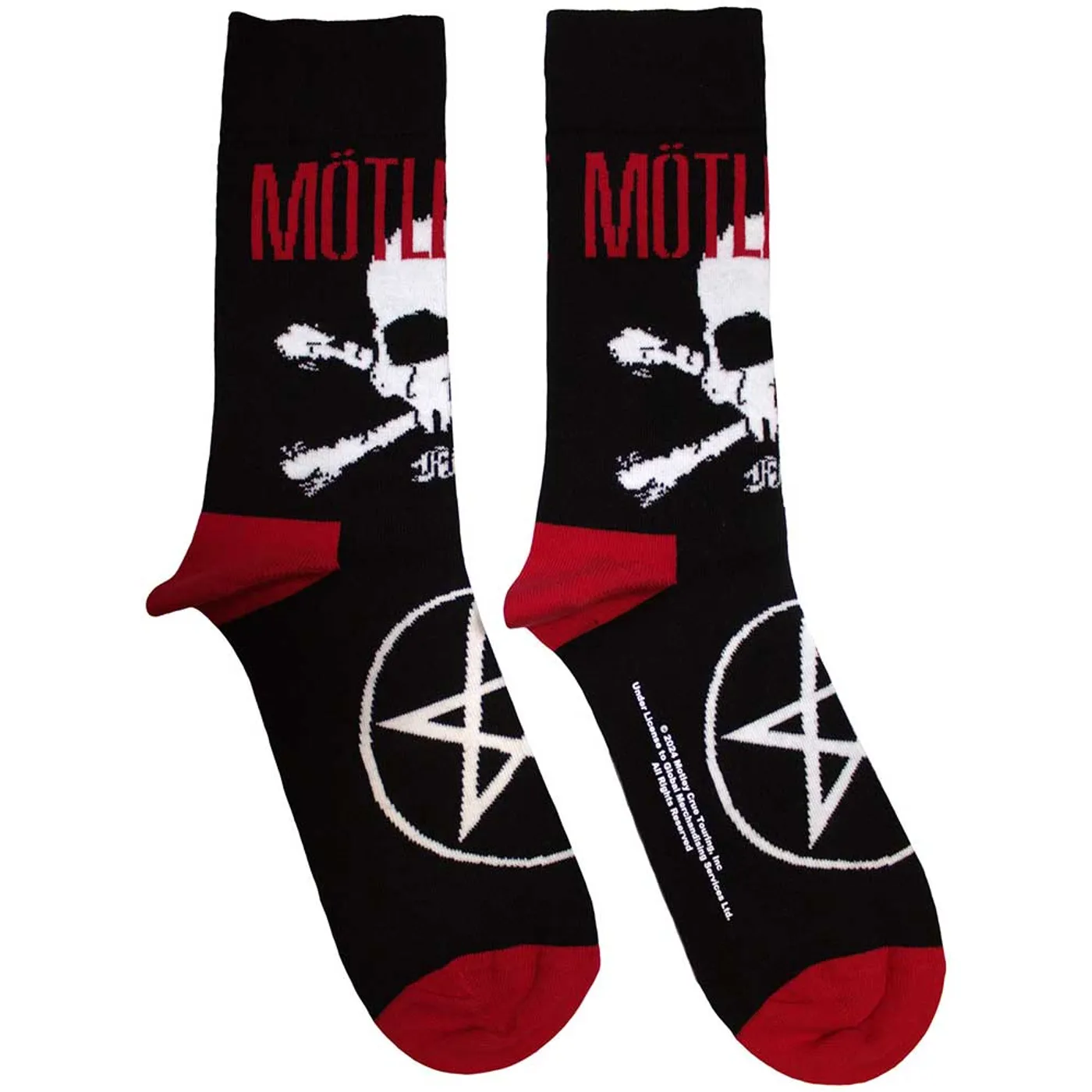 Mötley Crüe MÃ¶tley CrÃ¼e Ankle Socks - Skull & Crossbones