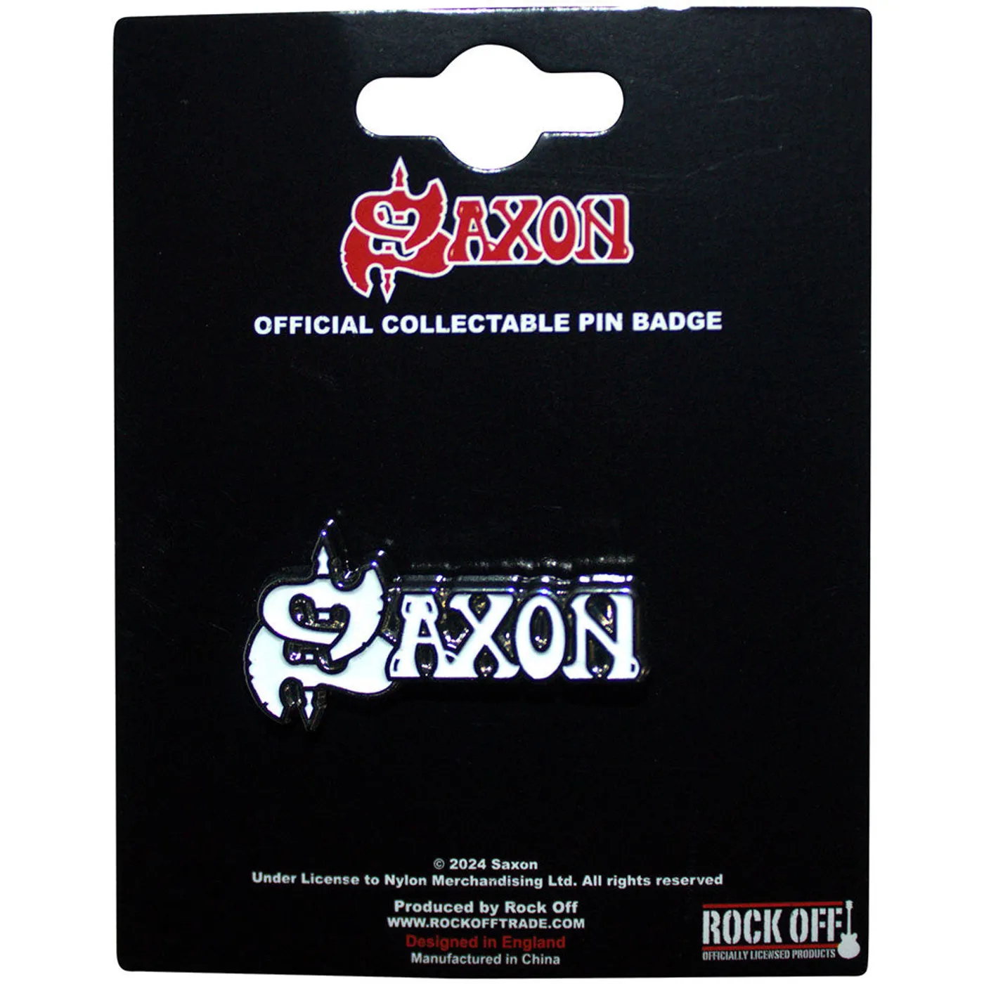 Saxon Pin - Badge - White Logo