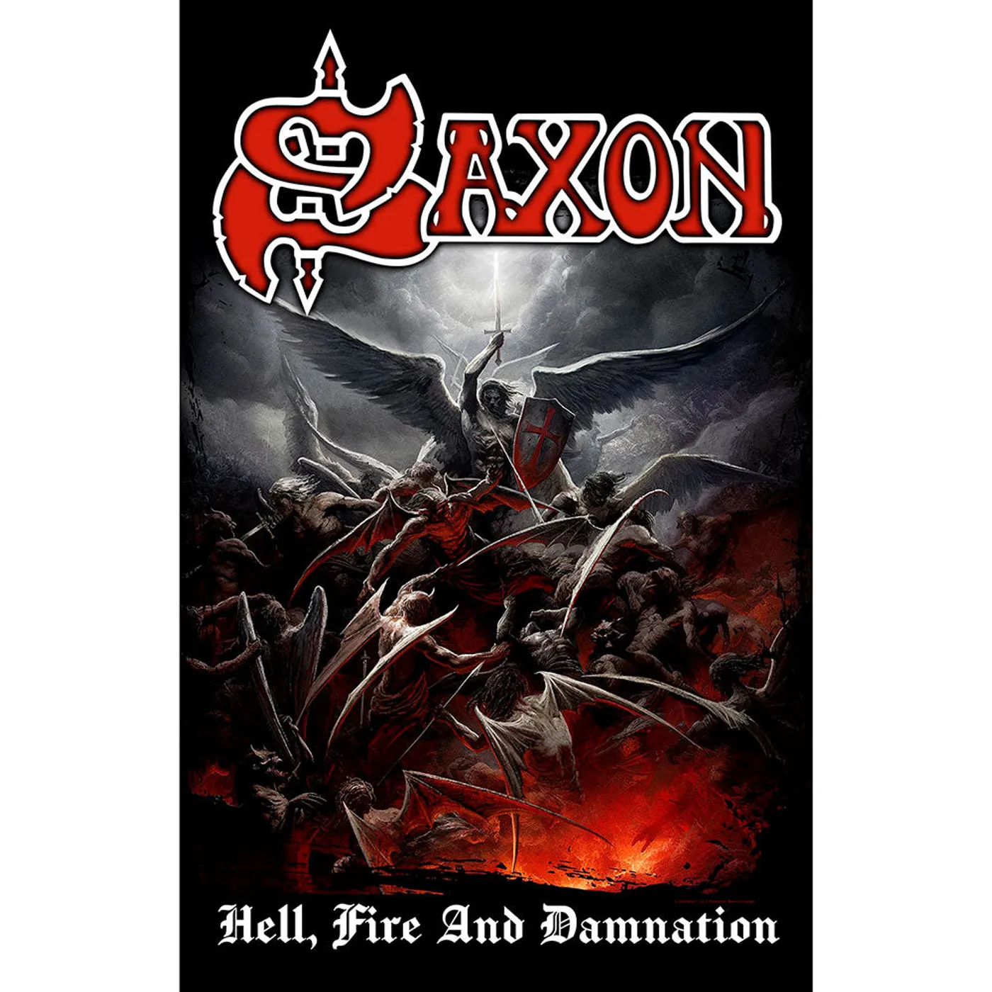 Saxon Posters - Textile - Hell, Fire And Damnation