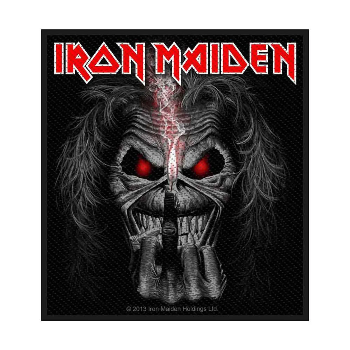 Iron Maiden Patches - Woven Sew On - Eddie Candle Finger