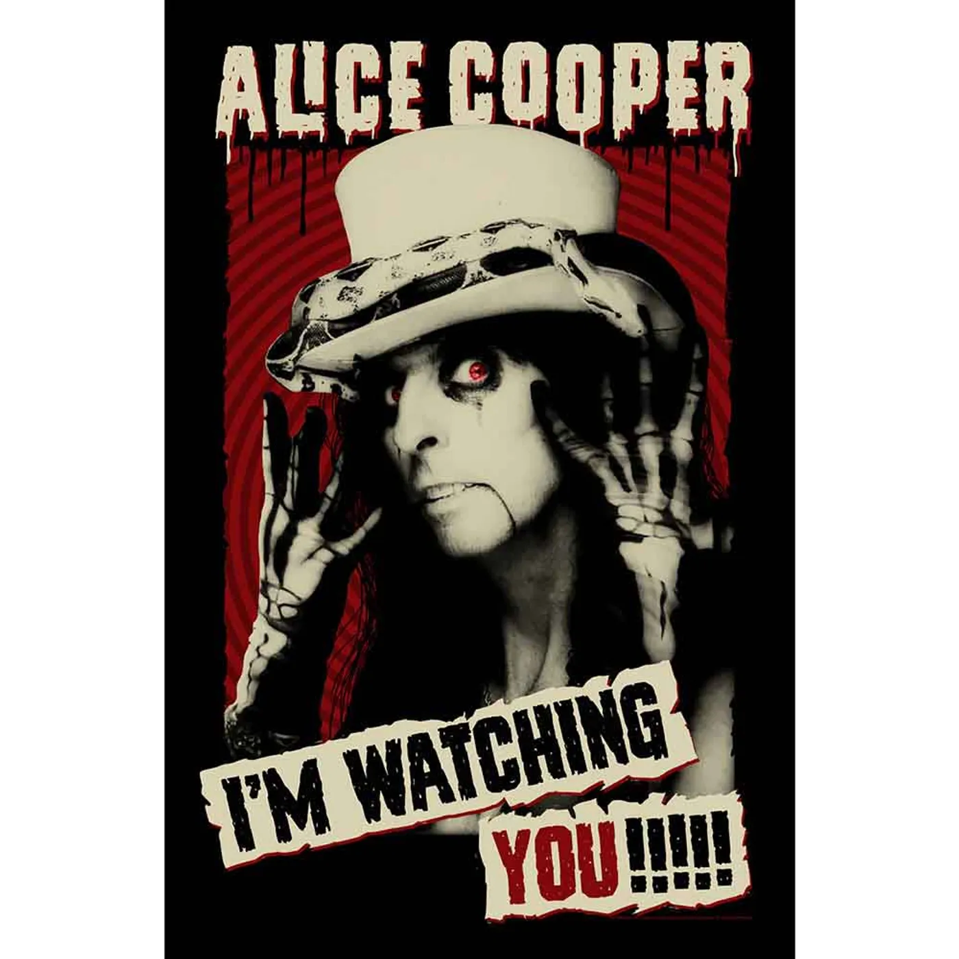 Alice Cooper Posters - Textile - I'm Watching You