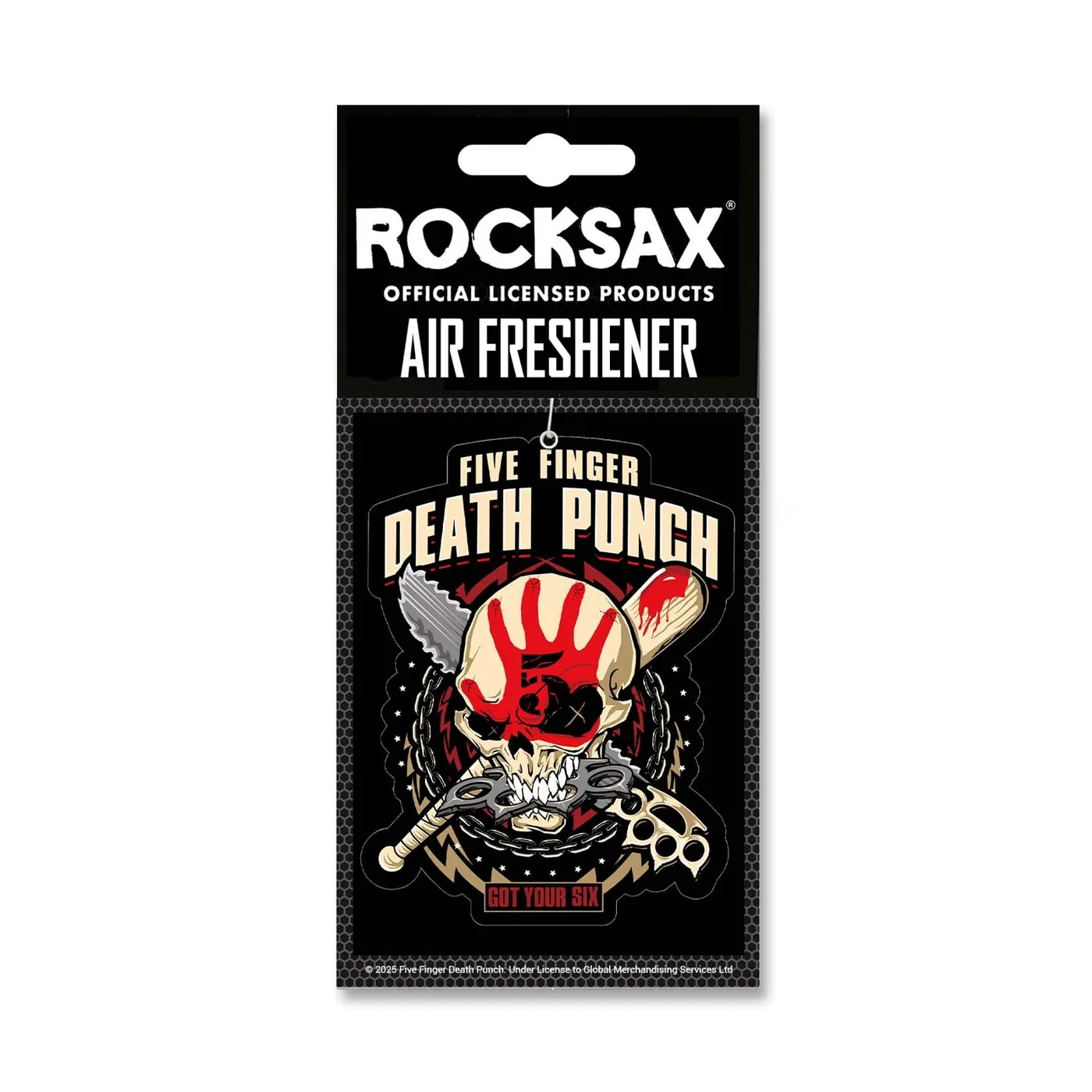 Rocksax Five Finger Death Punch Air Freshener - Got Your Six