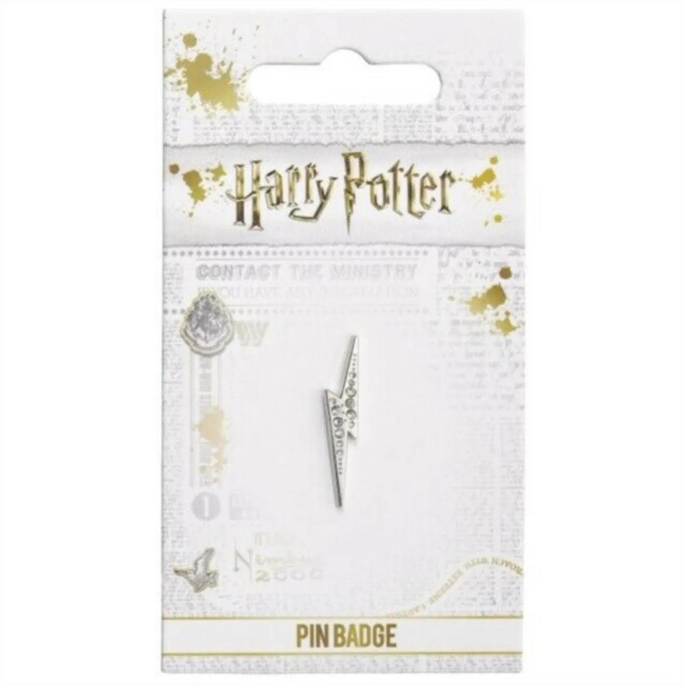 Harry Potter Badge Pin Metal - Lightning Bolt Pin Badge With Crystals