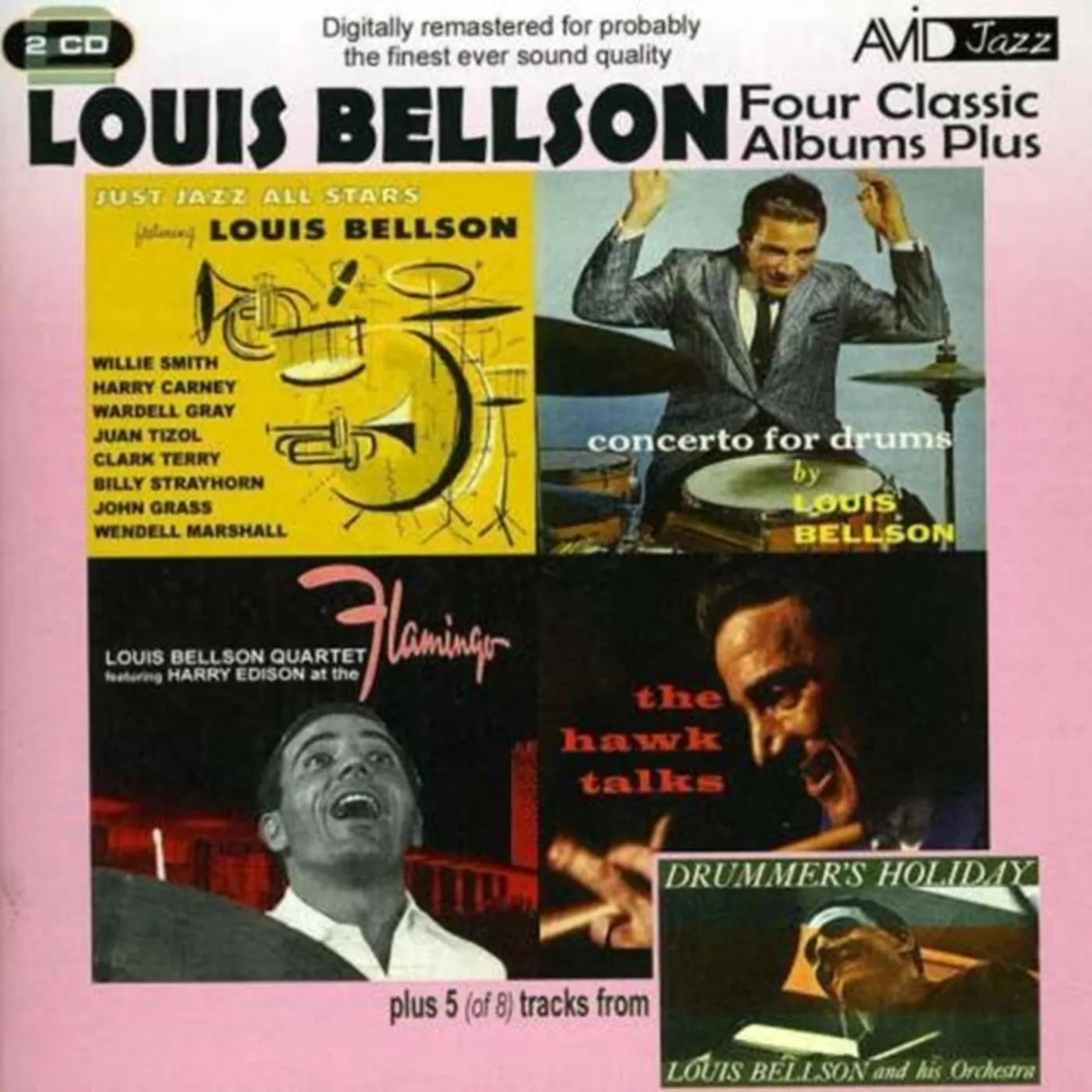 Louis Bellson (Louie Bellson) CD - Four Classic Albums Plus (Just Jazz All Stars / Concerto For Drums / At The Flamingo / The Hawk Talks)
