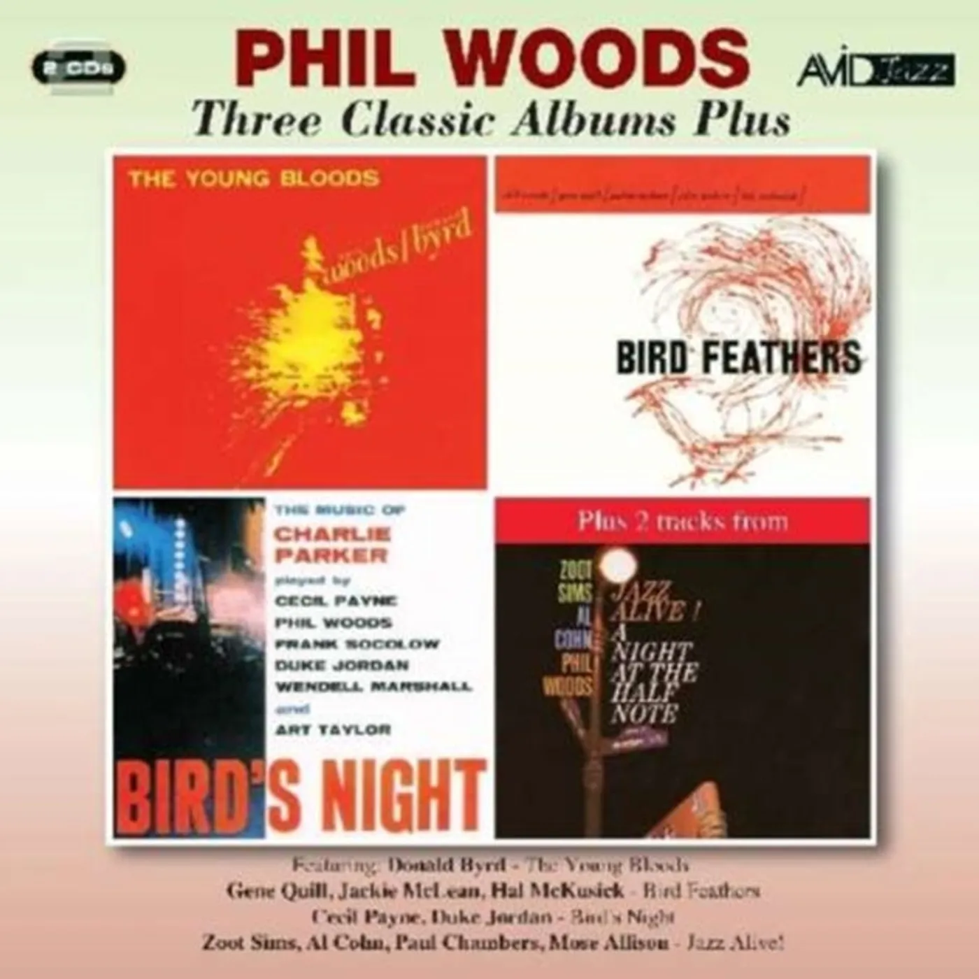 Phil Woods CD - Three Classic Albums Plus (The Young Bloods / Bird Feathers / Birds Night: A Memorial Concert Dedicated To The Music Of Charlie Parker)