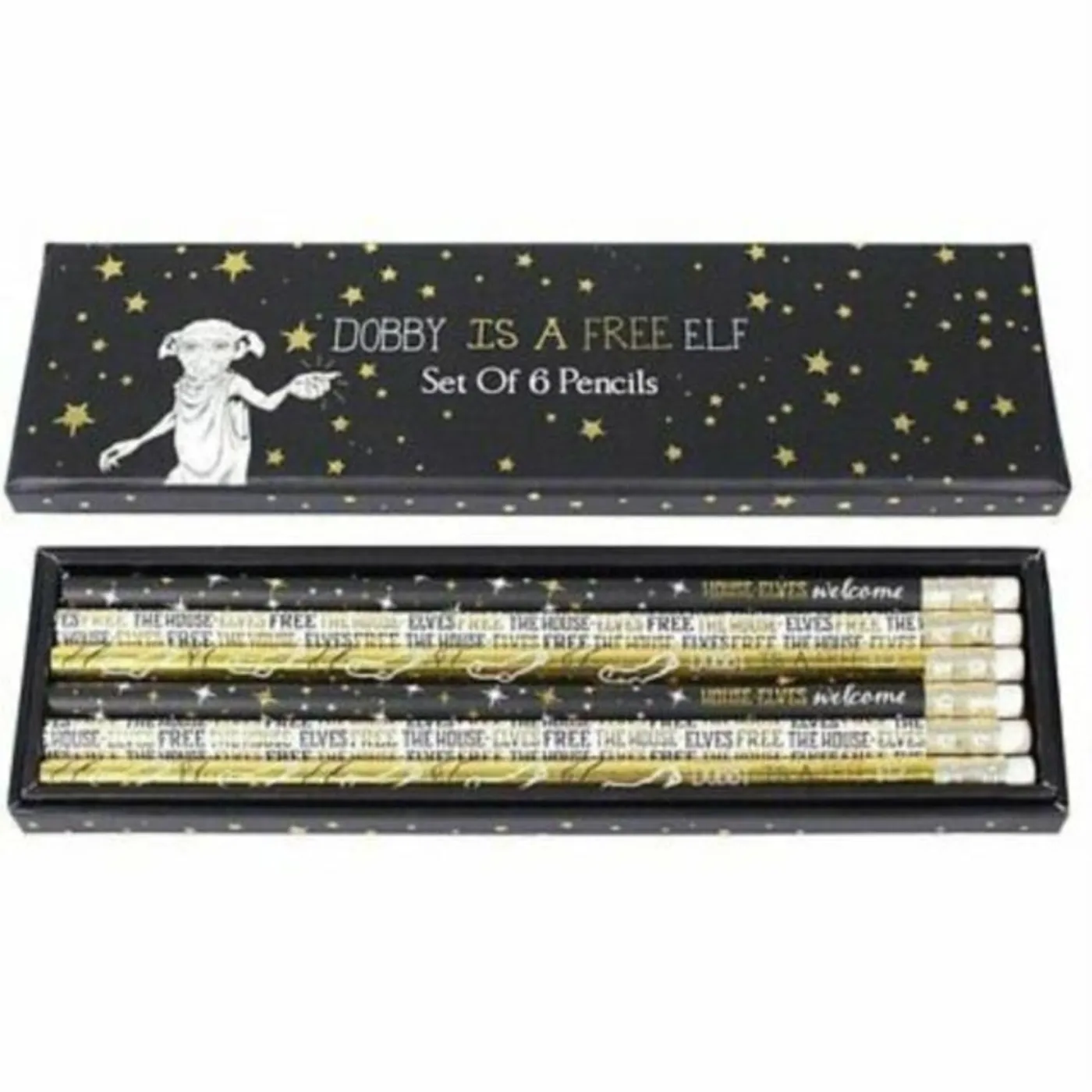 Harry Potter Pencil Set - Free Elf Set Of 6