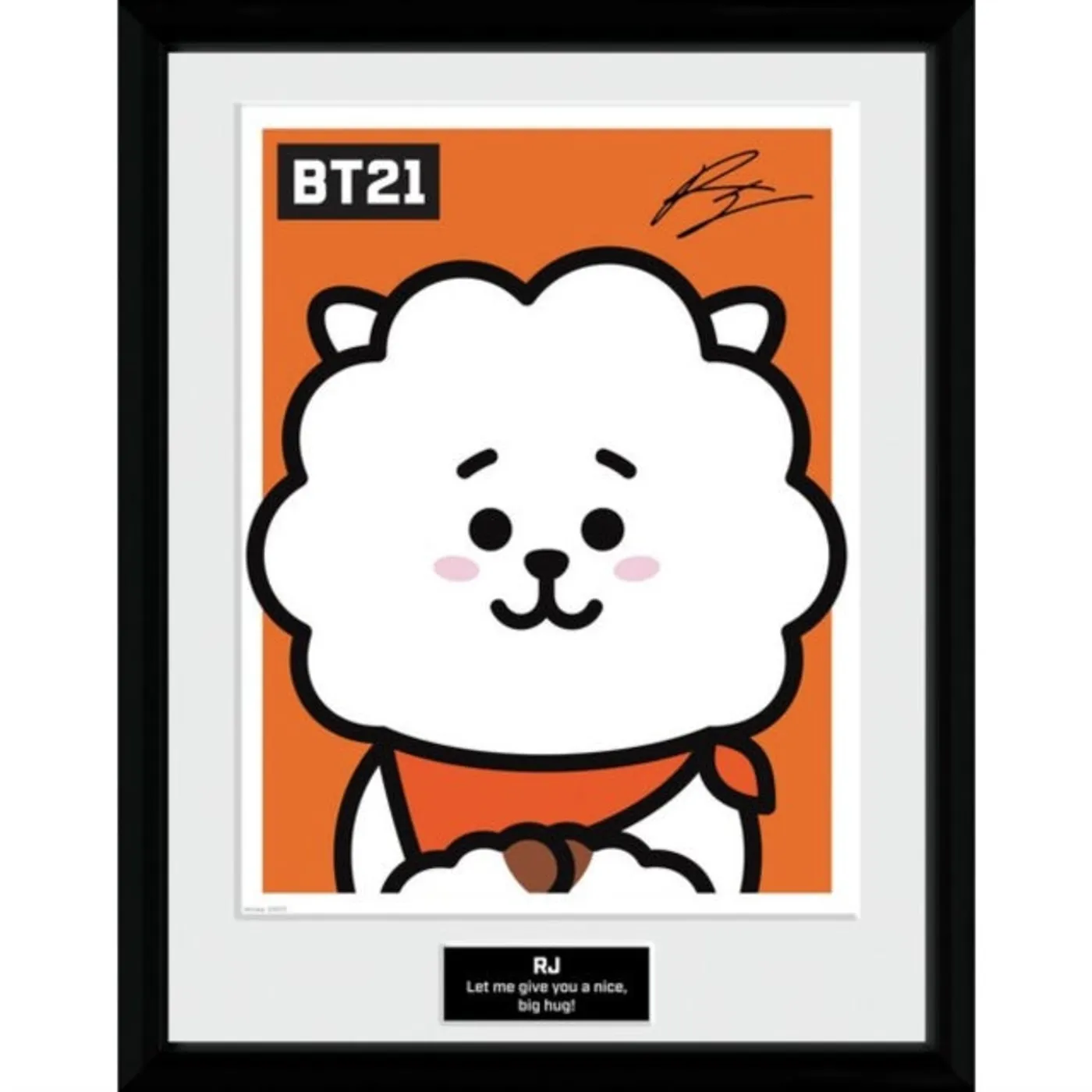 Bt21 Framed Print - Bt21 Rj Framed Print 30Cm X 40Cm