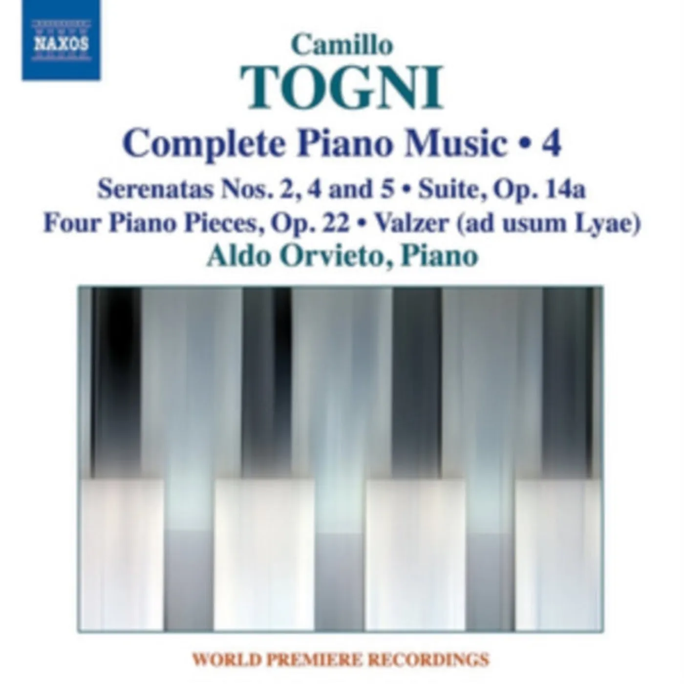 Aldo Orvieto CD - Camilio Togni: Complete Piano Music. Vol. 4