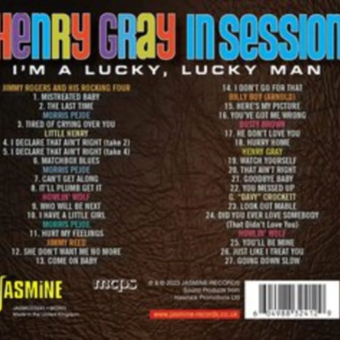 Henry Gray CD - Im A Lucky. Lucky Man - In Session 1952-1961