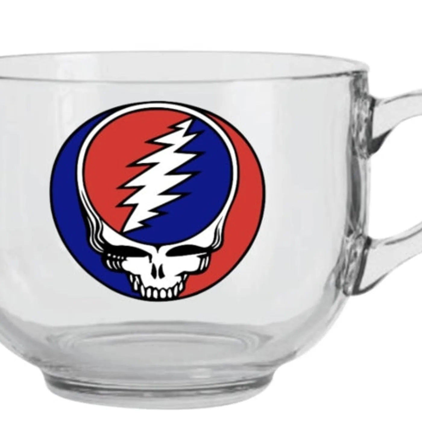 Grateful Dead Mug - Grateful Dead Steal Your Face 22Oz Glass Soup Mug