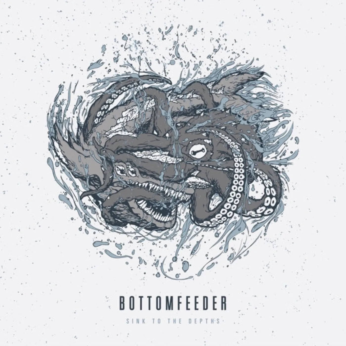 Bottomfeeder LP - Sink To The Depths (Opaque Teal-Blue Smokey Swirl Vinyl)