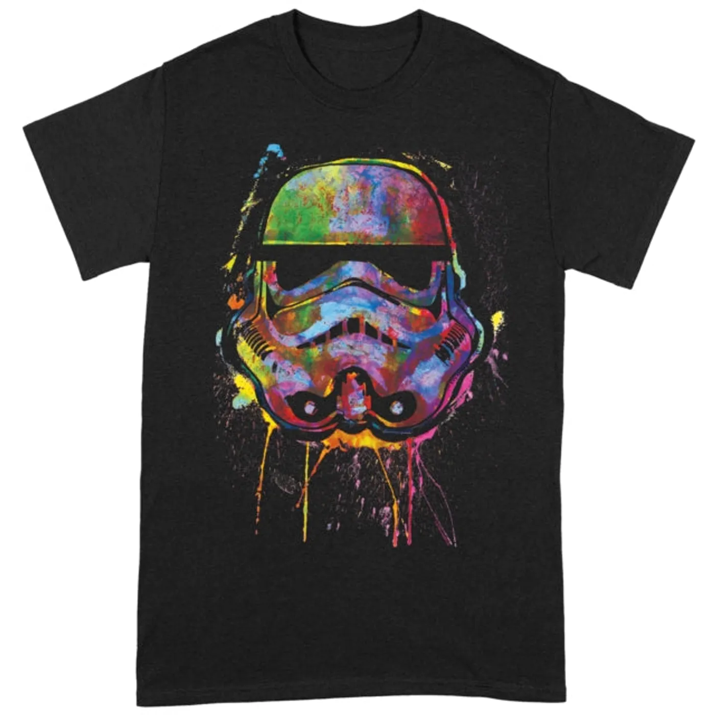 Star Wars T Shirt - Paint Splats Helmet X-Large Black T-Shirt