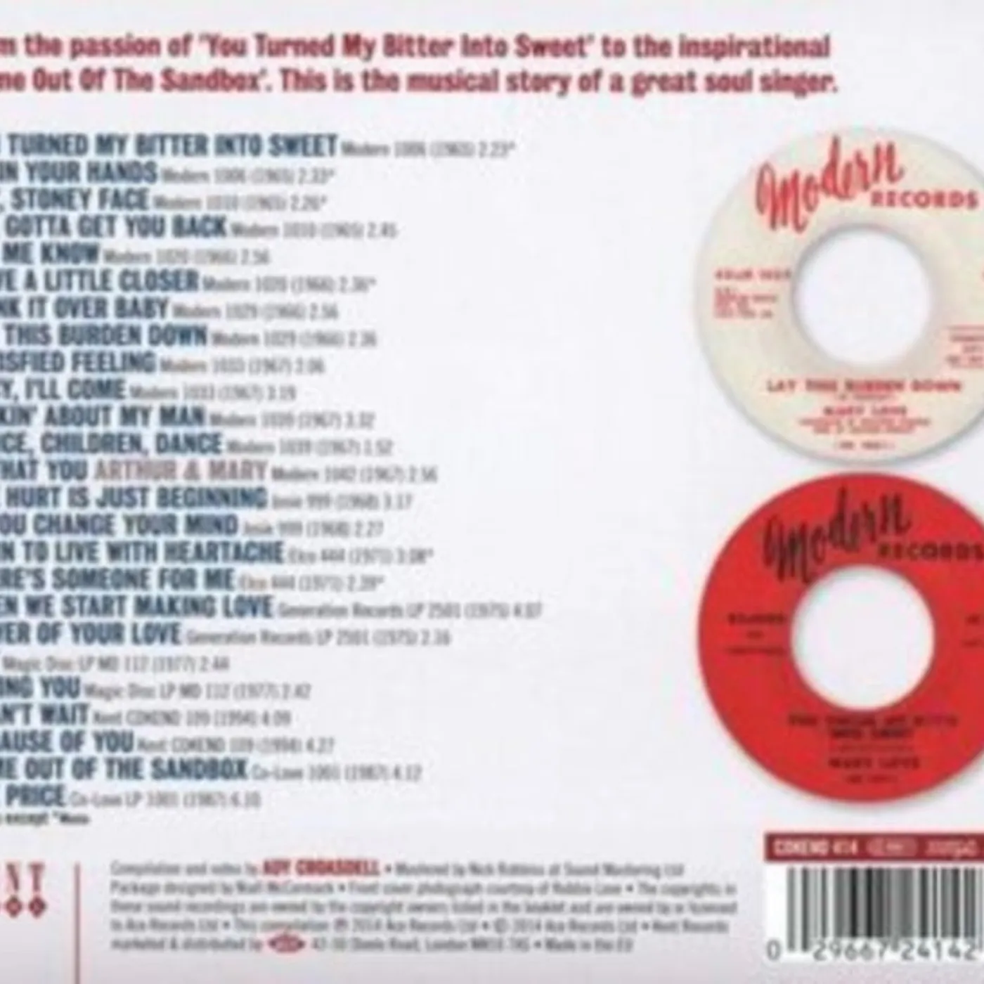 Mary Love CD - Lay This Burden Down - The Very Best Of