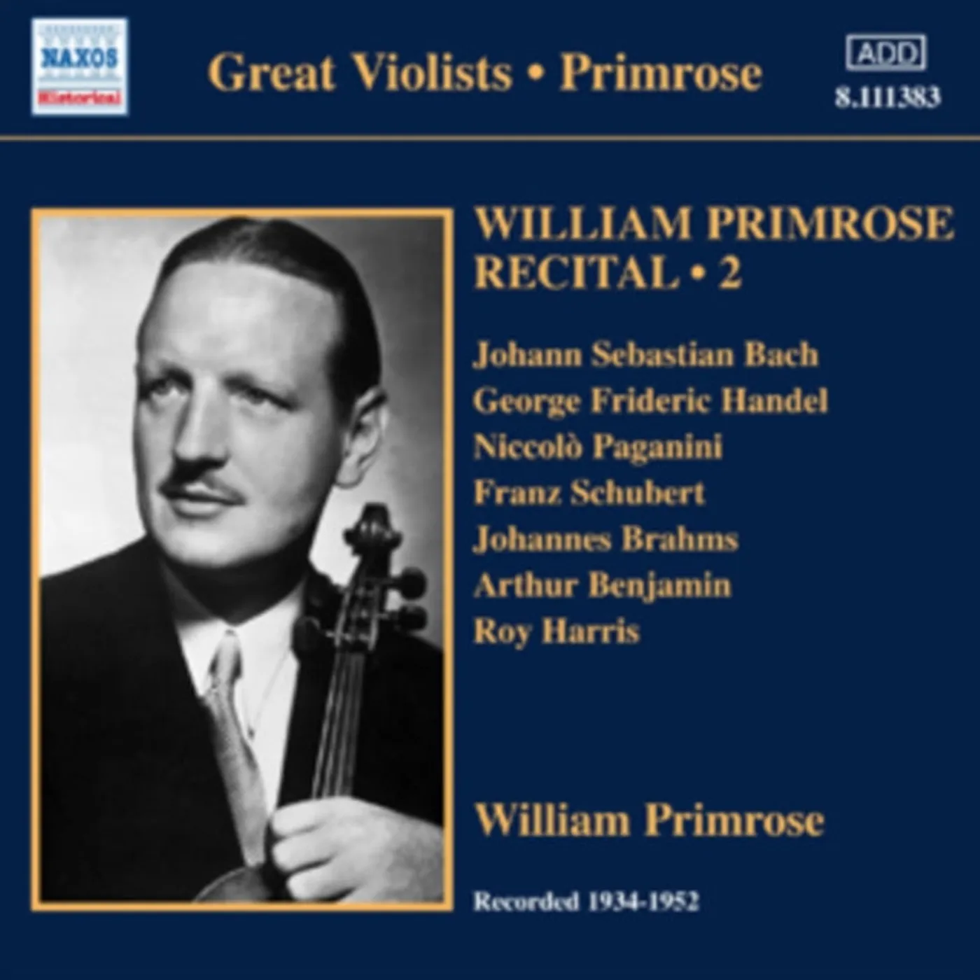 William Primrose CD - Recital 2