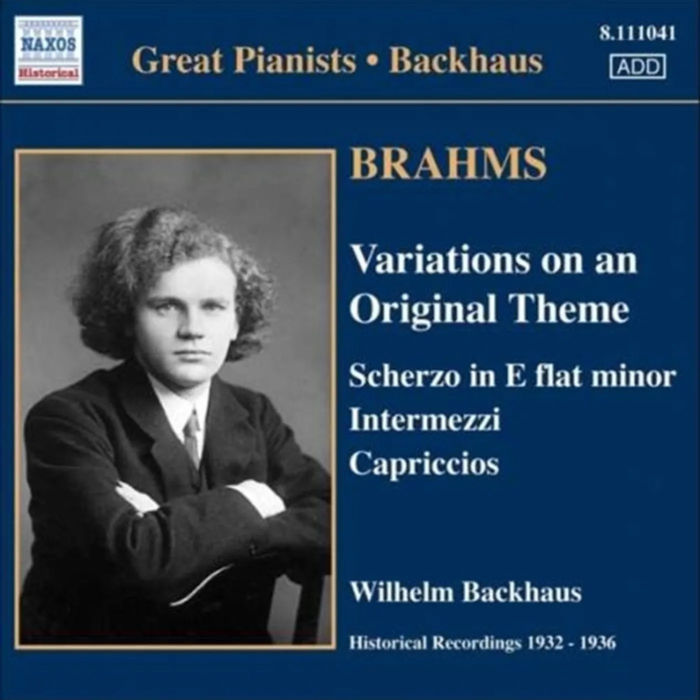 J. Brahms CD - Brahms: Solo Piano Works (Backhaus)