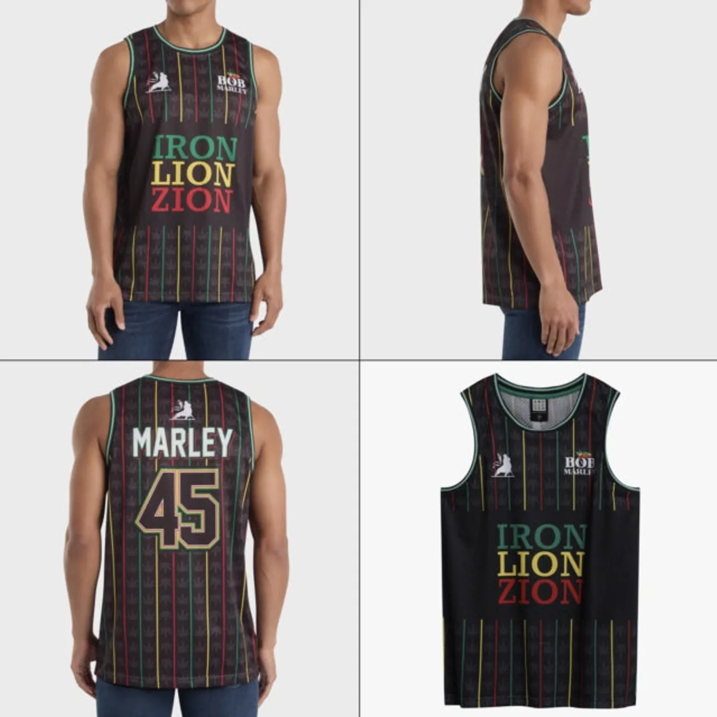 Bob Marley Amplified Basketball Jersey - Iron Lion Zion