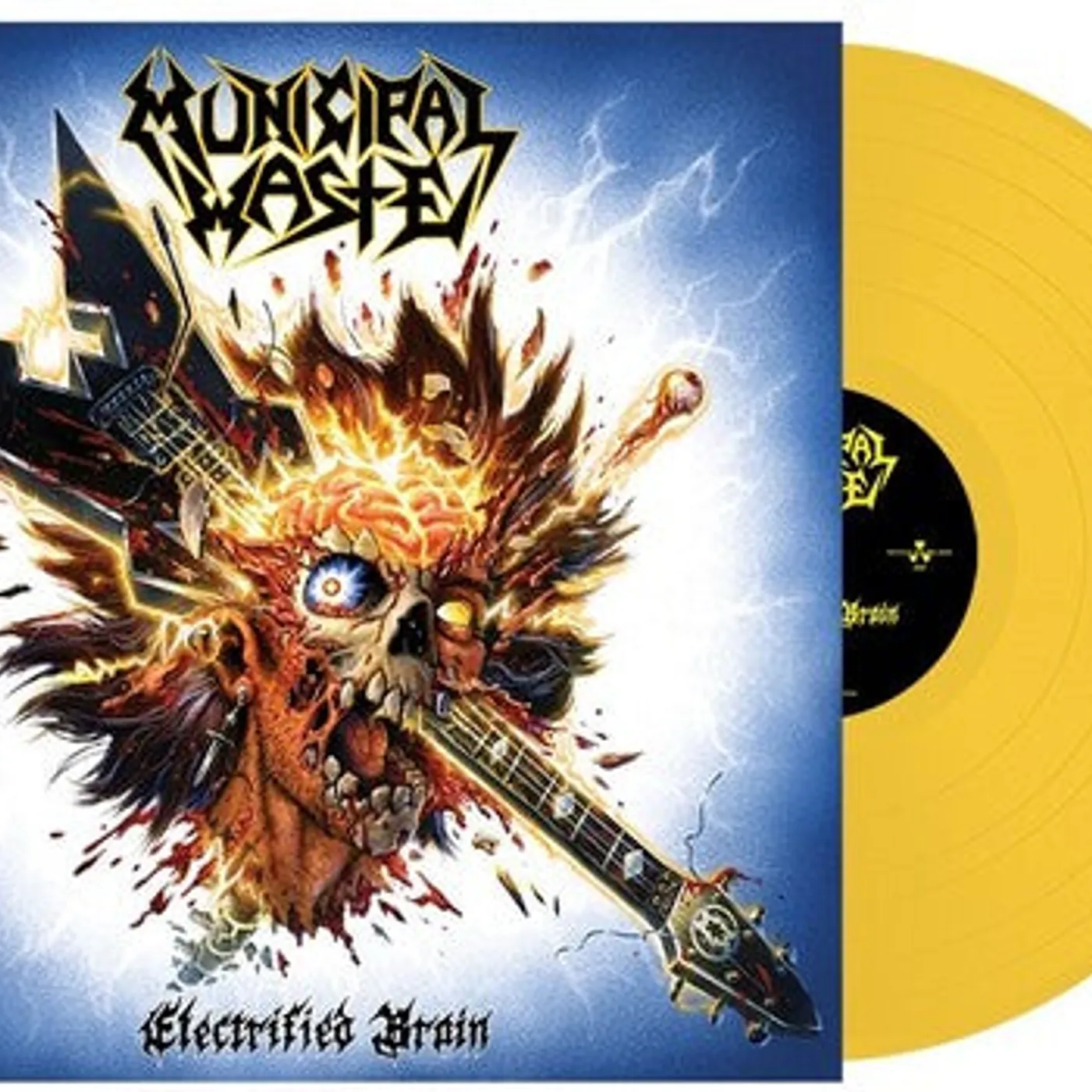 Municipal Waste LP Vinyl - Electrified Brain - Yellow (Colv) (Ltd) (Ylw)