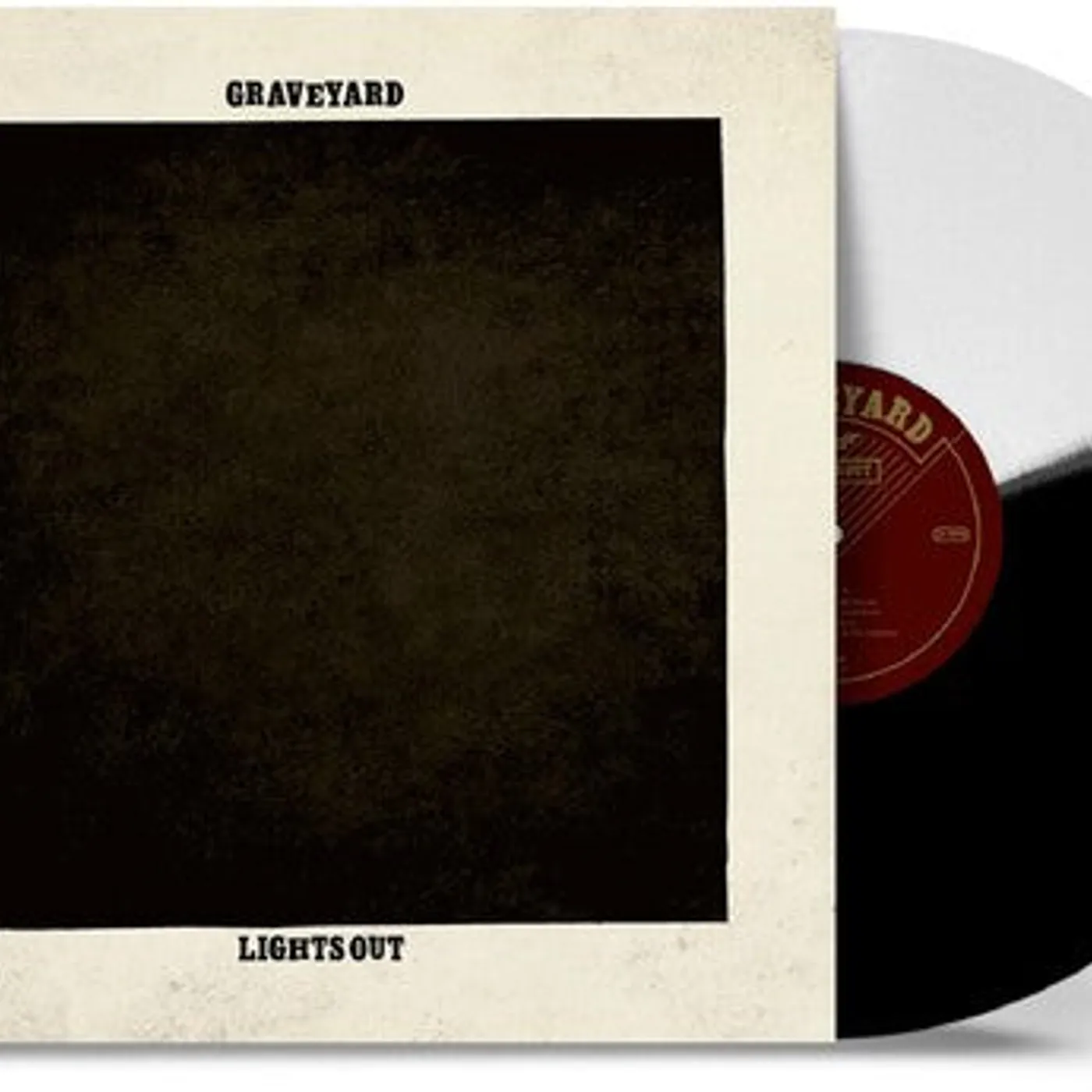 Graveyard LP Vinyl - Lights Out - Black & White Split (Blk) (Colv)