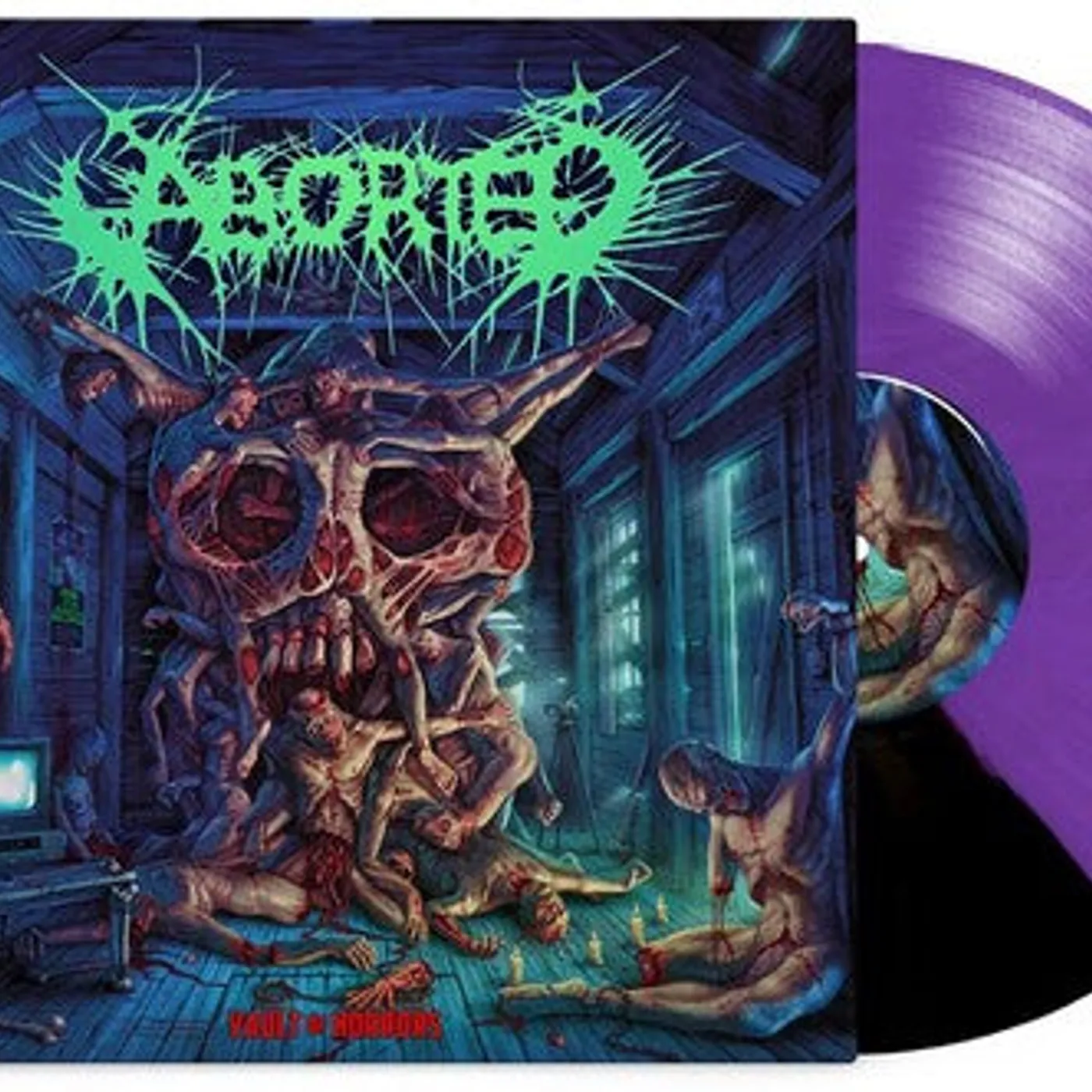 Aborted LP Vinyl - Vault Of Horrors - Purple Black Split (Blk) (Colv)