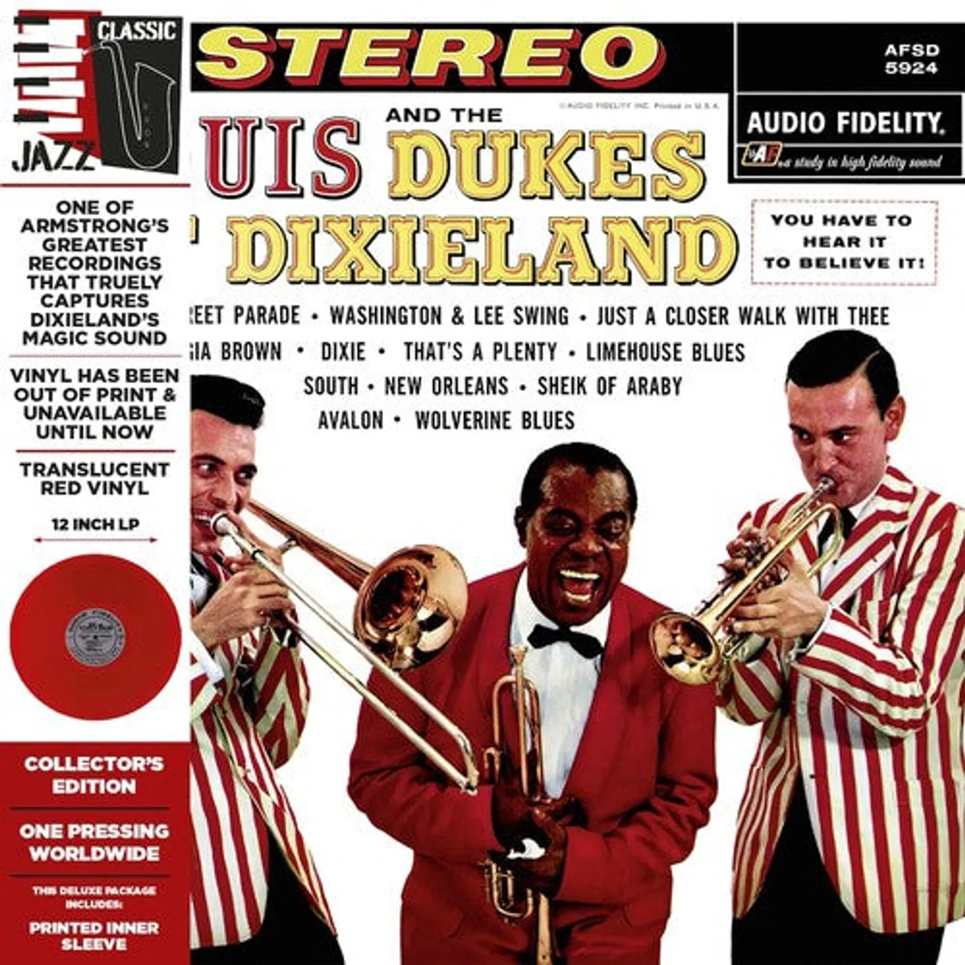 Louis Armstrong LP Vinyl - Louis Armstrong & The Dukes Of Dixieland (Colv)