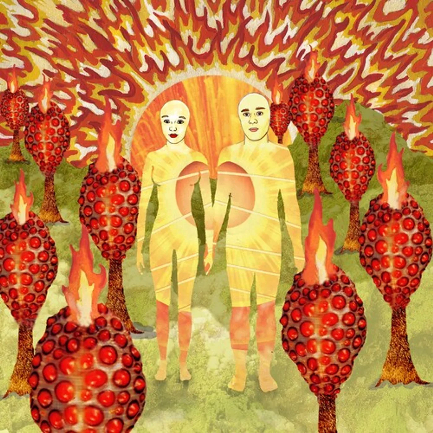 Of Montreal LP Vinyl - Sunlandic Twins - Red/Orange Swirl (Colv) (Gate)
