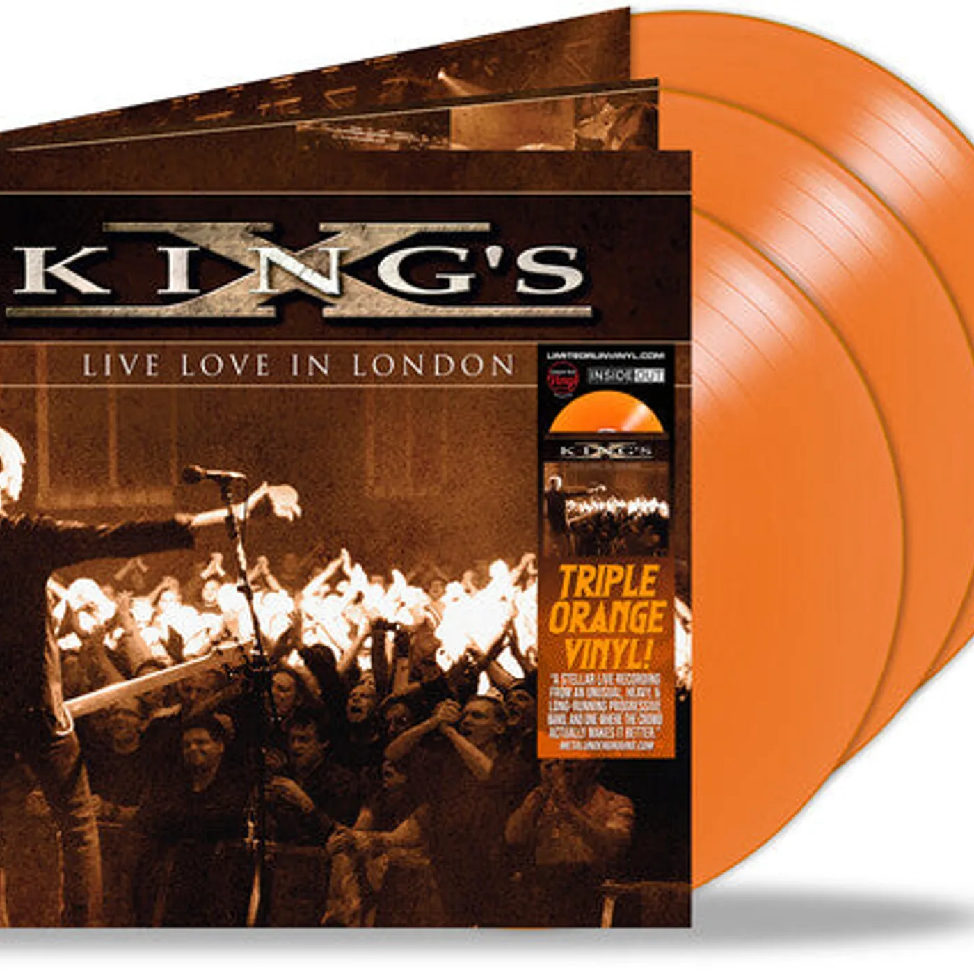 King'S X LP Vinyl - Live Love In London - Orange (Colv) (Gate) (Org)