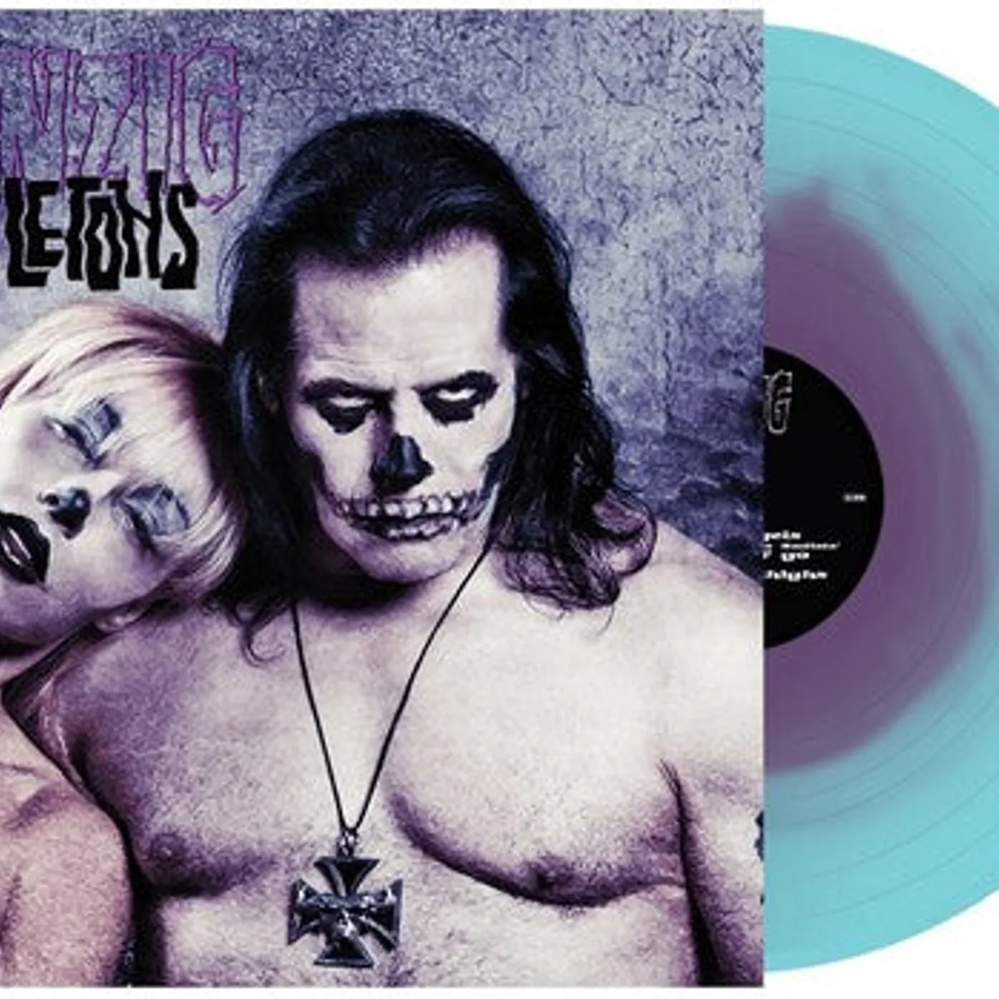 Danzig LP Vinyl - Skeletons - Purple In Electric Blue (Blue) (Colv)