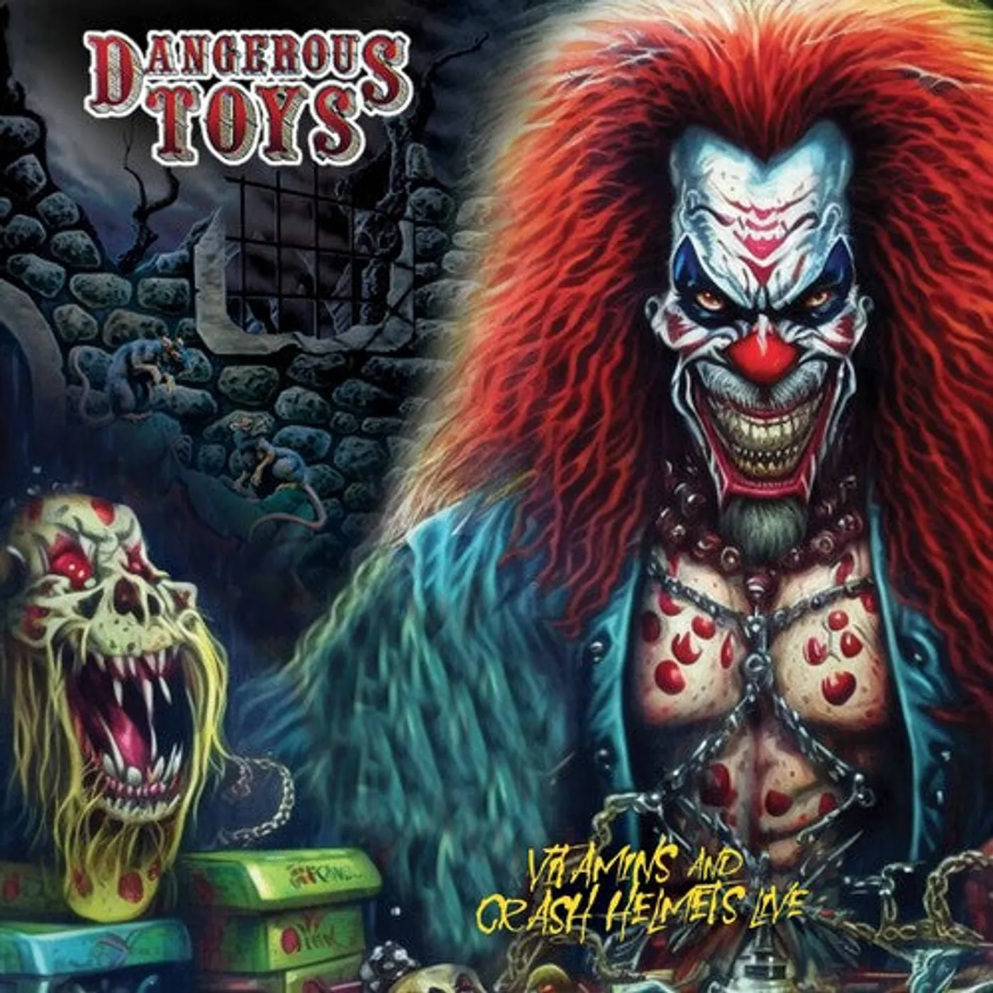 Dangerous Toys LP Vinyl - Vitamins & Crash Helmets Live - Orange (Colv)