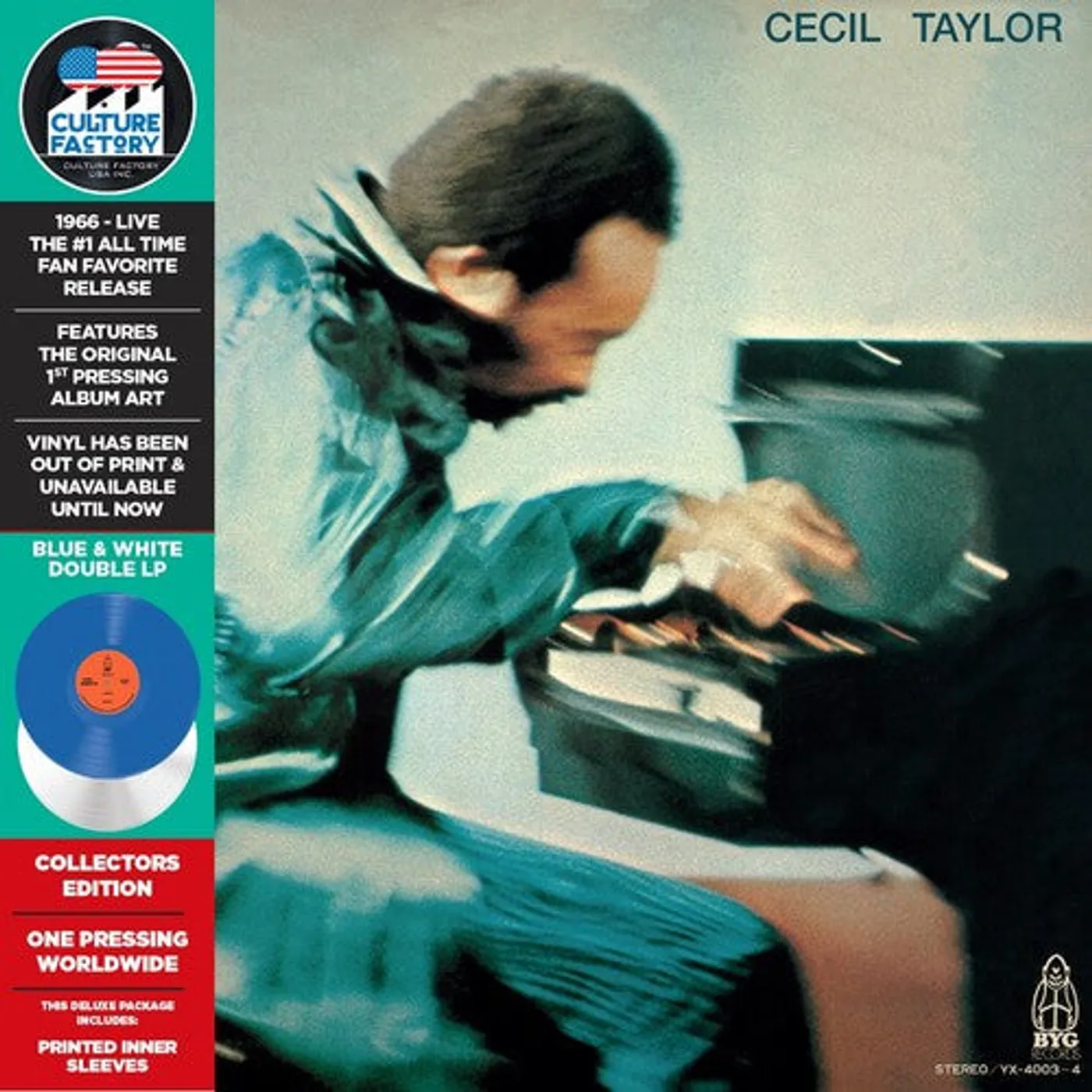 Cecil Taylor LP Vinyl - Student Studies - Blue & White (Blue) (Colv) (Ltd)