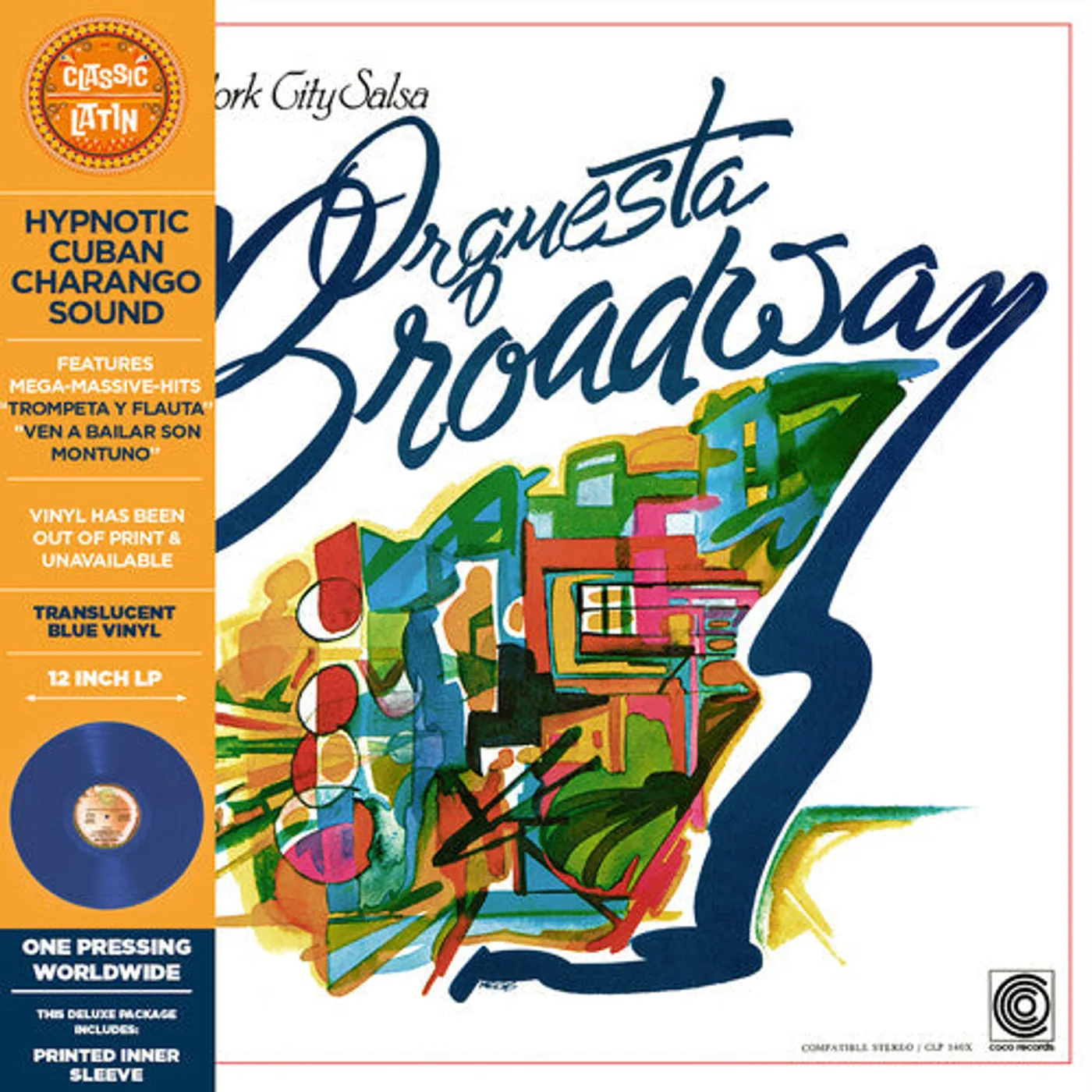 Orquestra Broadway LP Vinyl - New York City Salsa (Blue) (Colv) (Rmst) (Reis)