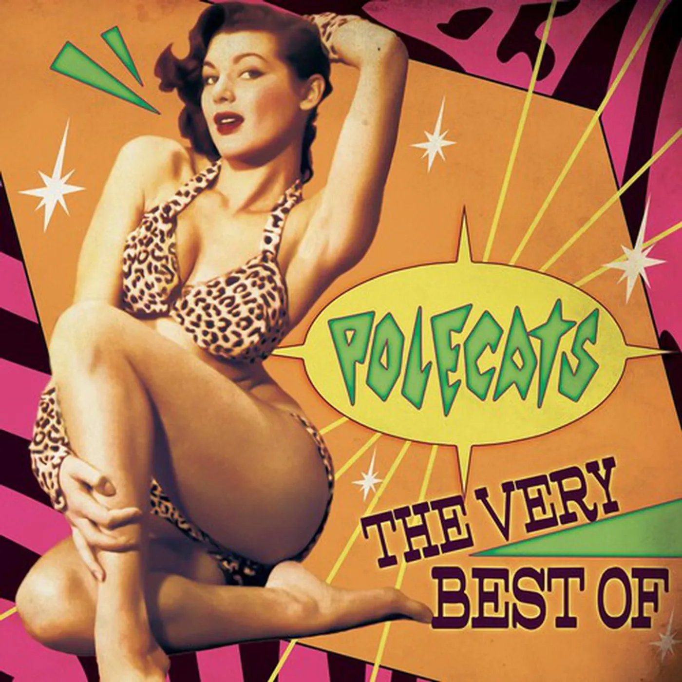 The Polecats LP Vinyl - Very Best Of - Purple/Orange Splatter (Colv) (Org)