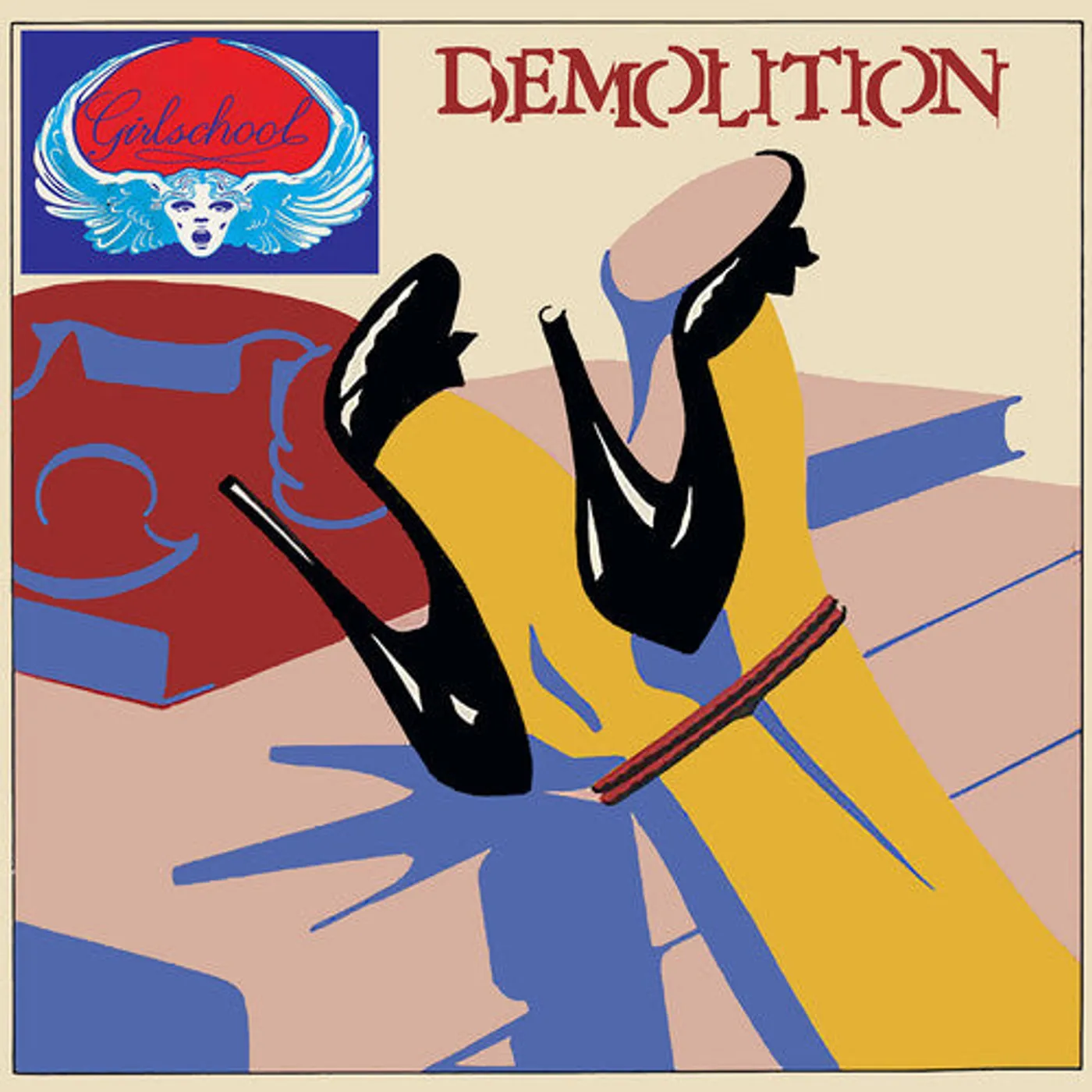 Girlschool LP Vinyl - Demolition - Yellow (Colv) (Gate) (Ltd) (Ylw)