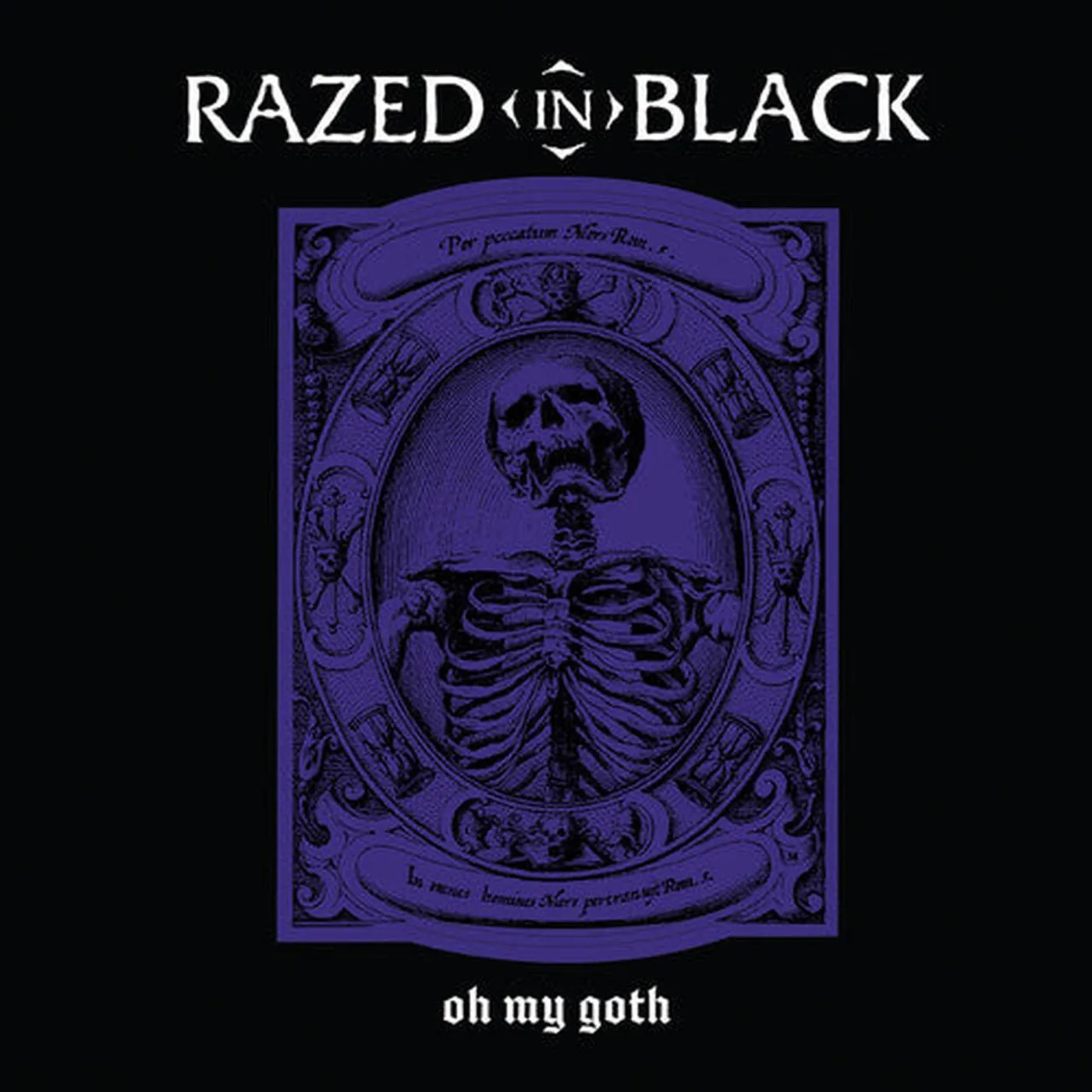 Razed In Black LP Vinyl - Oh My Goth - Purple Black Splatter (Blk) (Colv)