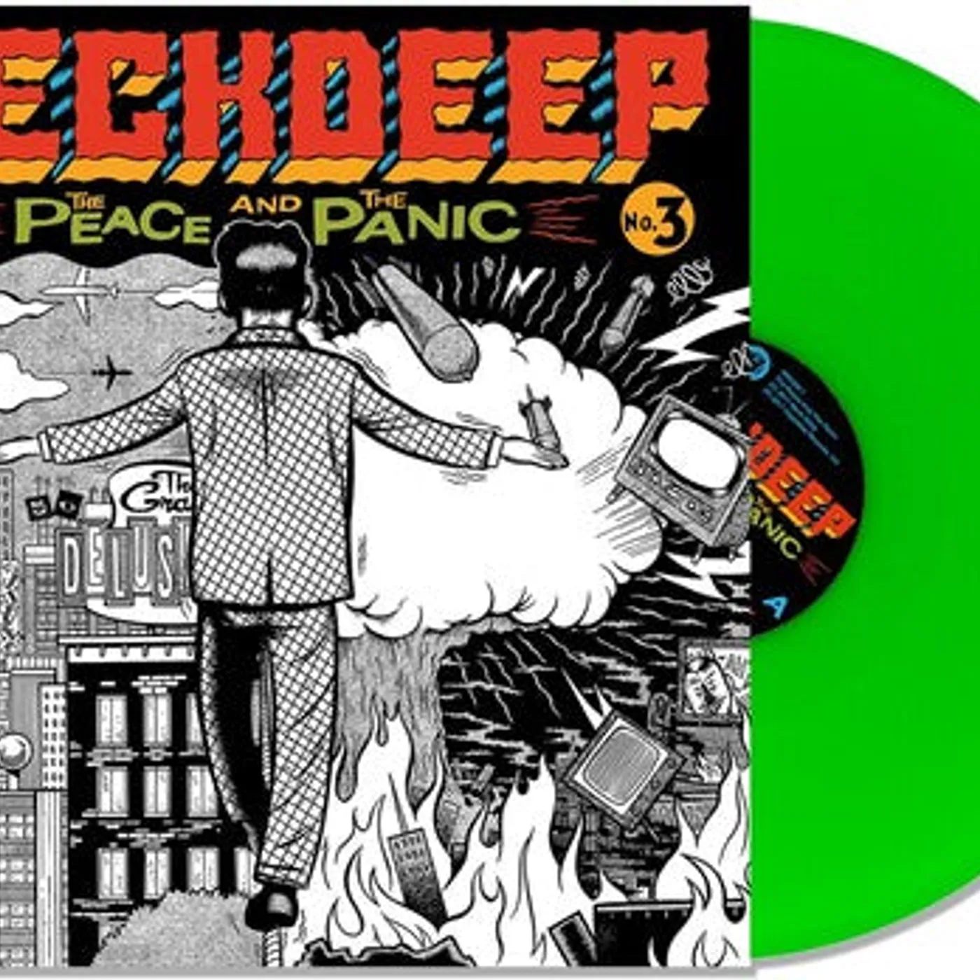 Neck Deep LP Vinyl - Peace & The Panic - Neon Green (Colv) (Grn)