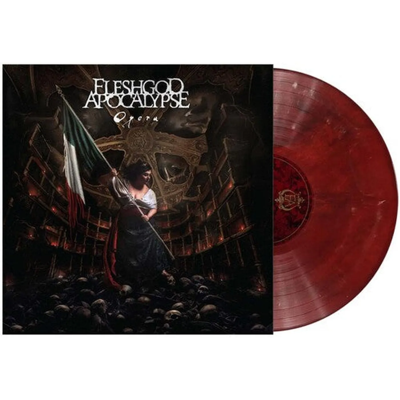 Fleshgod Apocalypse LP Vinyl - Opera - Red Marble (Colv) (Red)