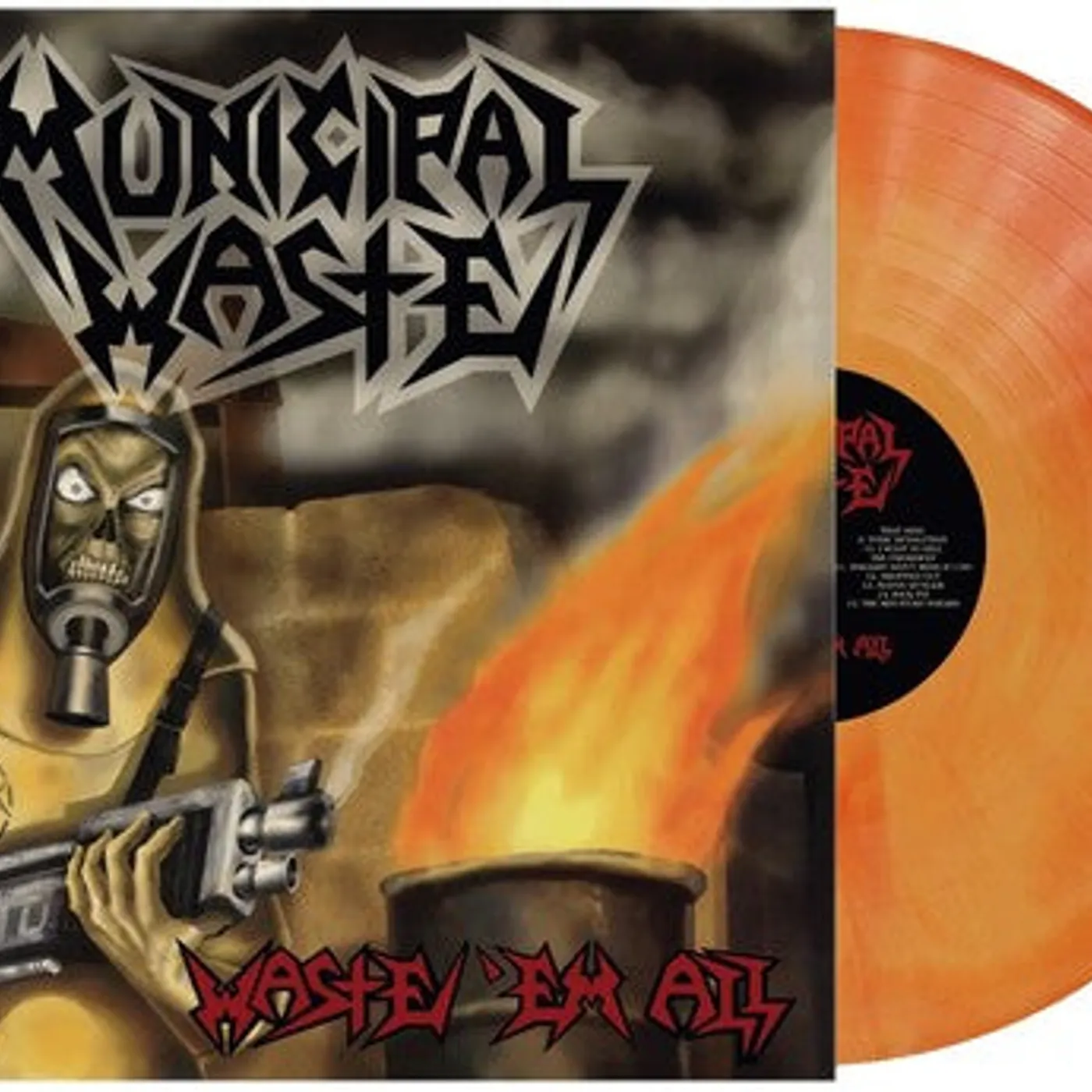 Municipal Waste LP Vinyl - Waste 'Em All - Orange Swirl (Colv) (Org)