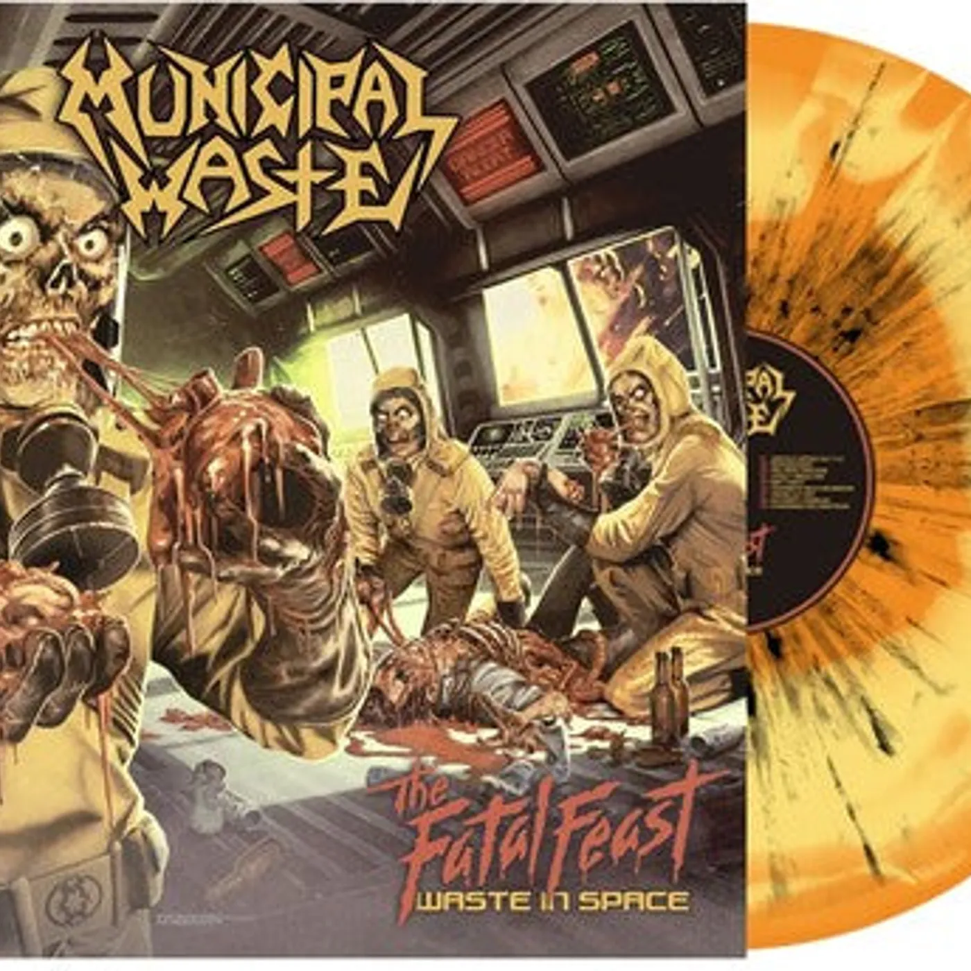 Municipal Waste LP Vinyl - Fatal Feast - Orange & Yellow Splatter (Colv)