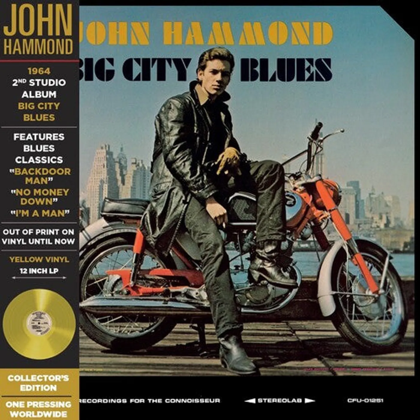 John Hammond LP Vinyl - Big City Blues - Yellow (Colv) (Dlx) (Ltd) (Ylw)