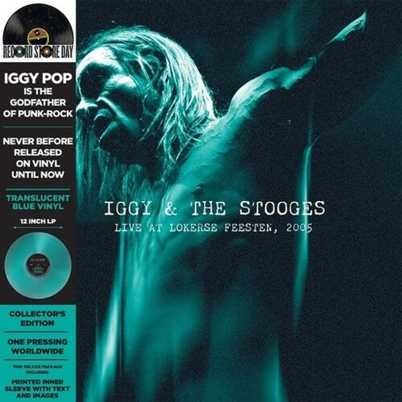 Iggy and the Stooges LP Vinyl - Live At Lokerse Feesten 2005 (Blue) (Colv)