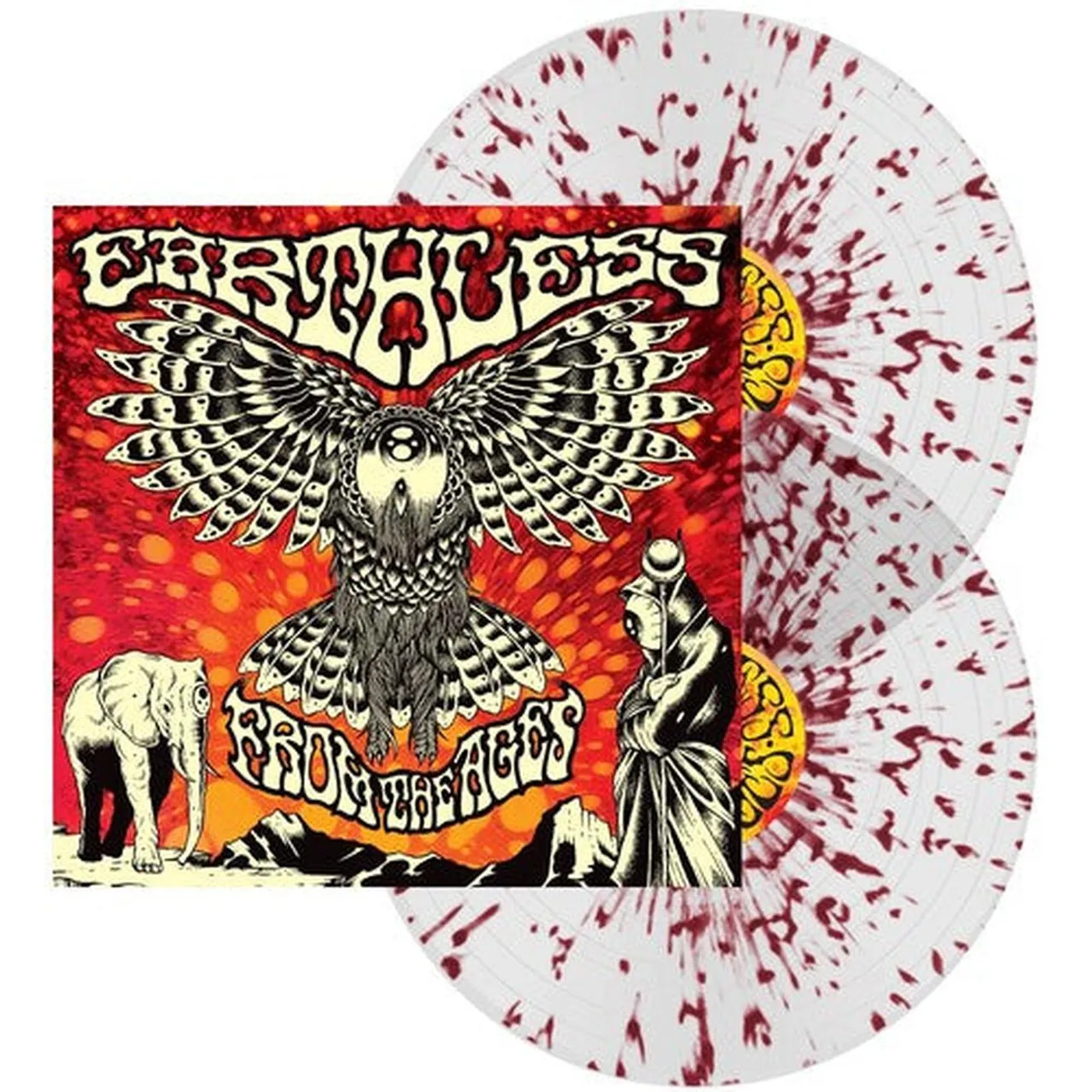 Earthless LP Vinyl - From The Ages - Clear W/ Dark Red Splatter (Colv)