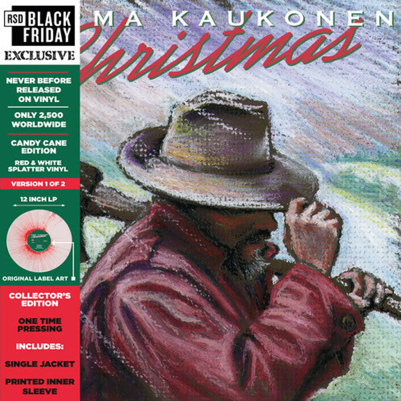 Jorma Kaukonen LP Vinyl - Christmas Candy Cane Edition (2 Of 2 V.) (Colv)