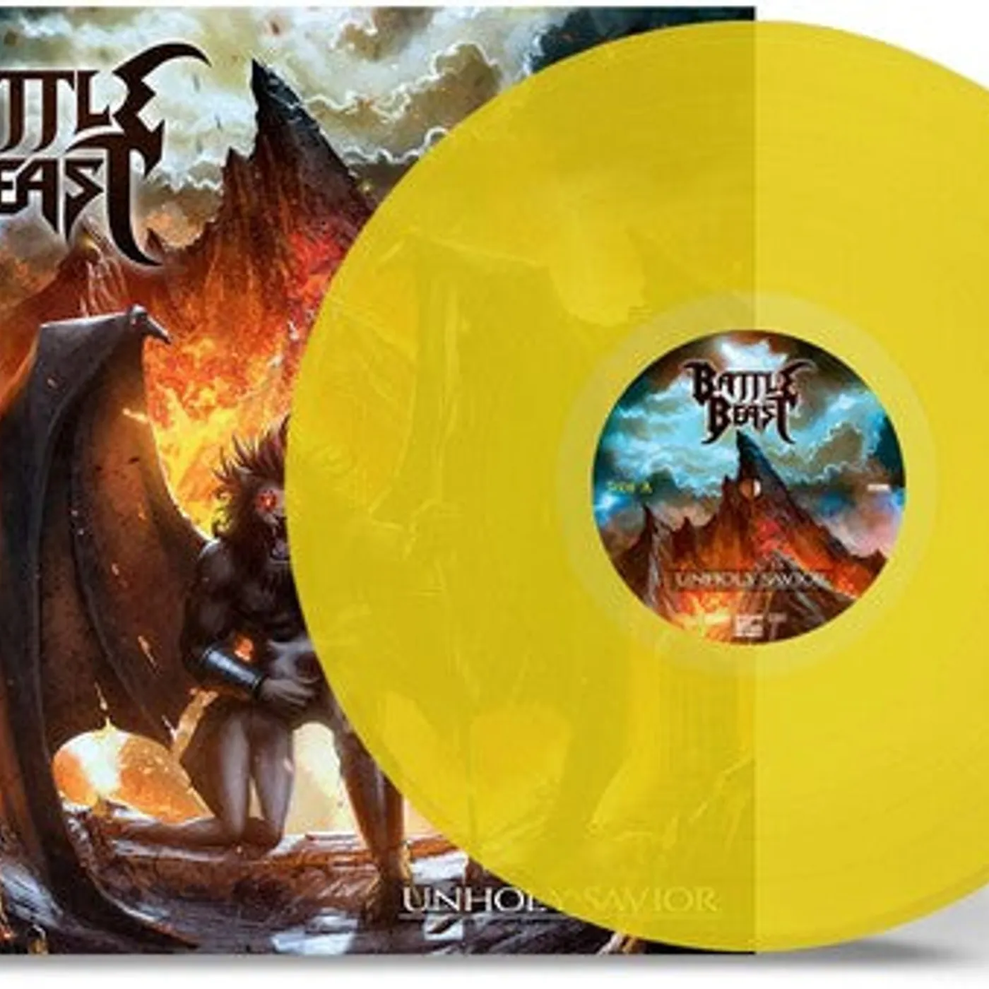 Battle Beast LP Vinyl - Unholy Savior - Yellow (Colv) (Cvnl) (Gate) (Ylw)