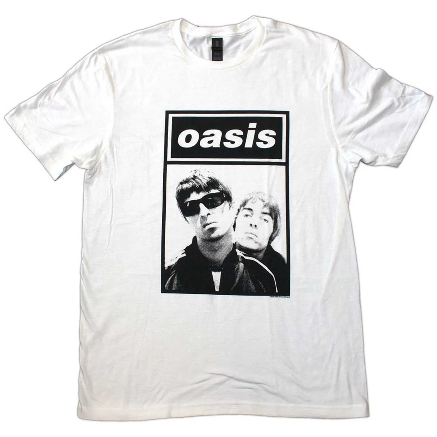 Oasis White T Shirt - Noel & Liam Boxed Photo