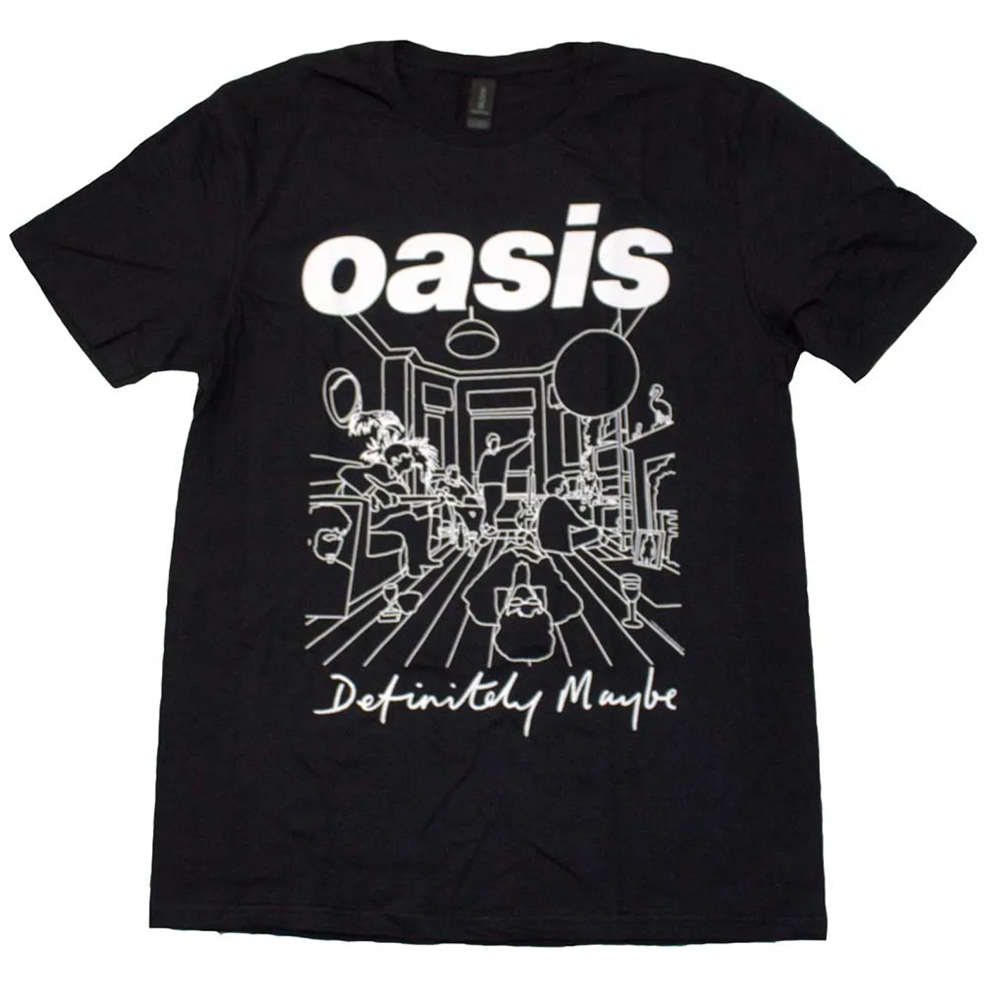 Oasis T Shirt - Definitely Maybe Line Drawing