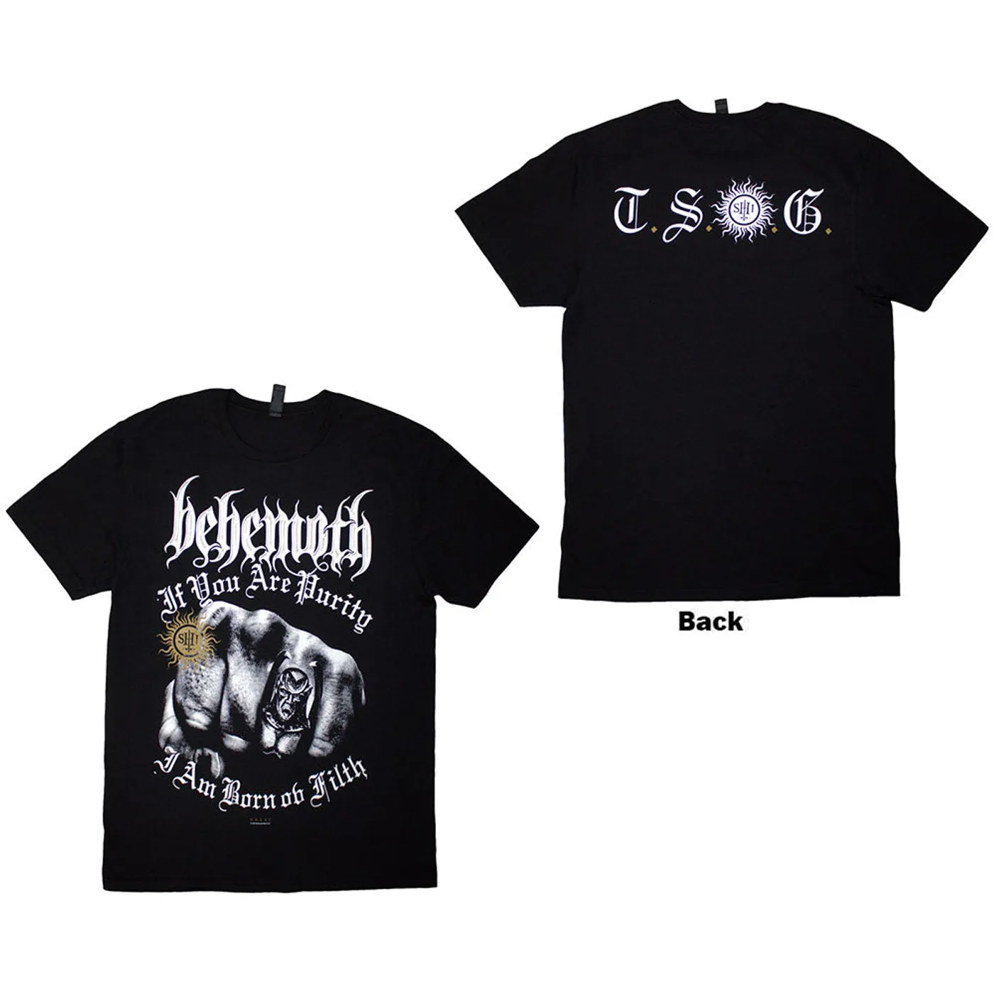 Behemoth T Shirt - The Shit Ov God Purity Fist