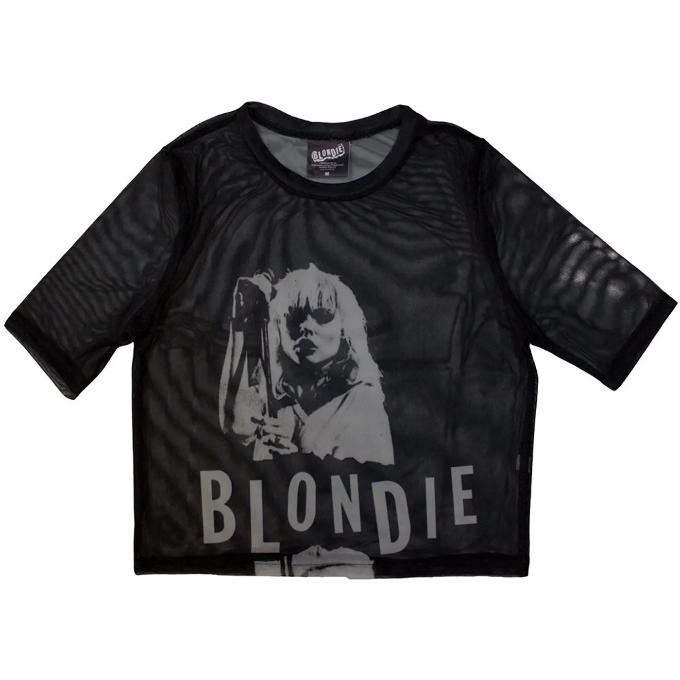 Blondie Women's Short Sleeve Crop Top - Mic Stand