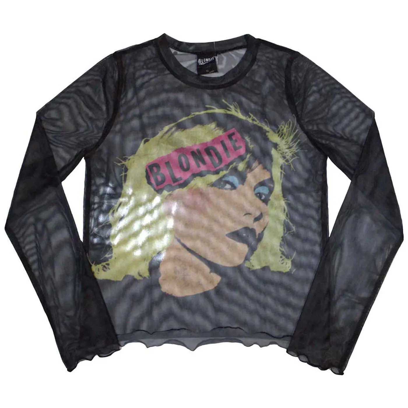 Blondie Women's Long Sleeve Crop Top - Punk Poster